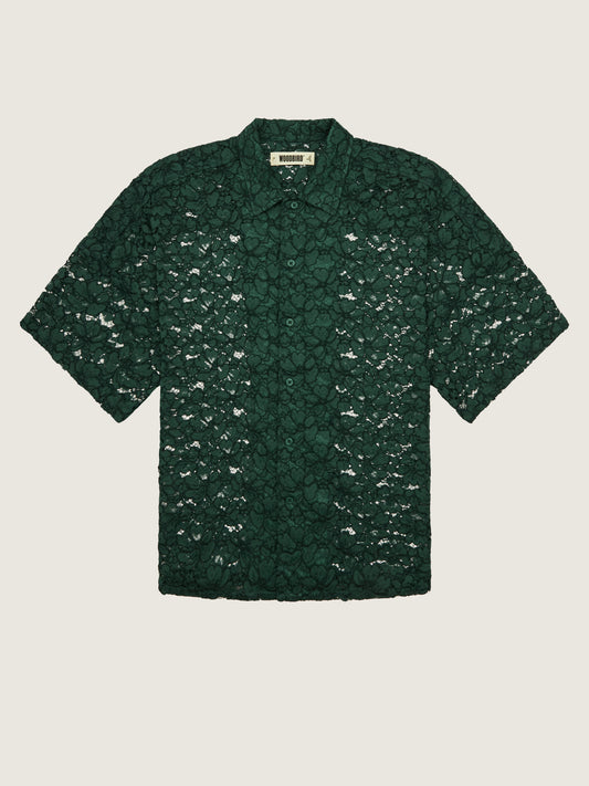 Woodbird Female WBLuna Flower Shirt Shirts Dark Green