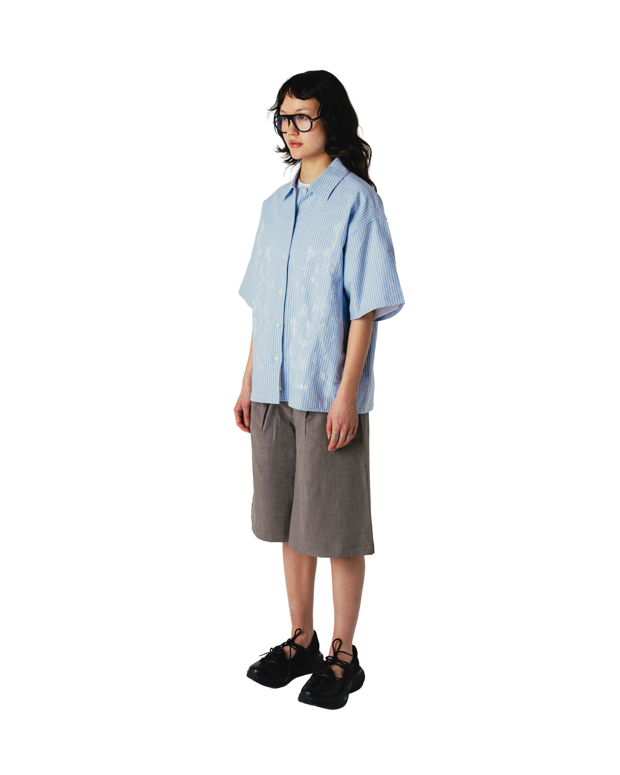 Woodbird Female WBLuna Ox Flower Shirt Shirts Blue Stripe