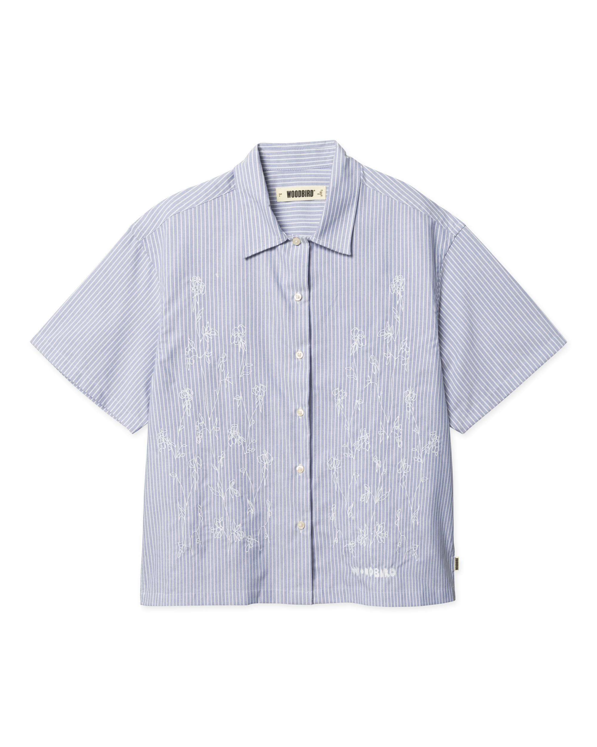 Woodbird Female WBLuna Ox Flower Shirt Shirts Blue Stripe