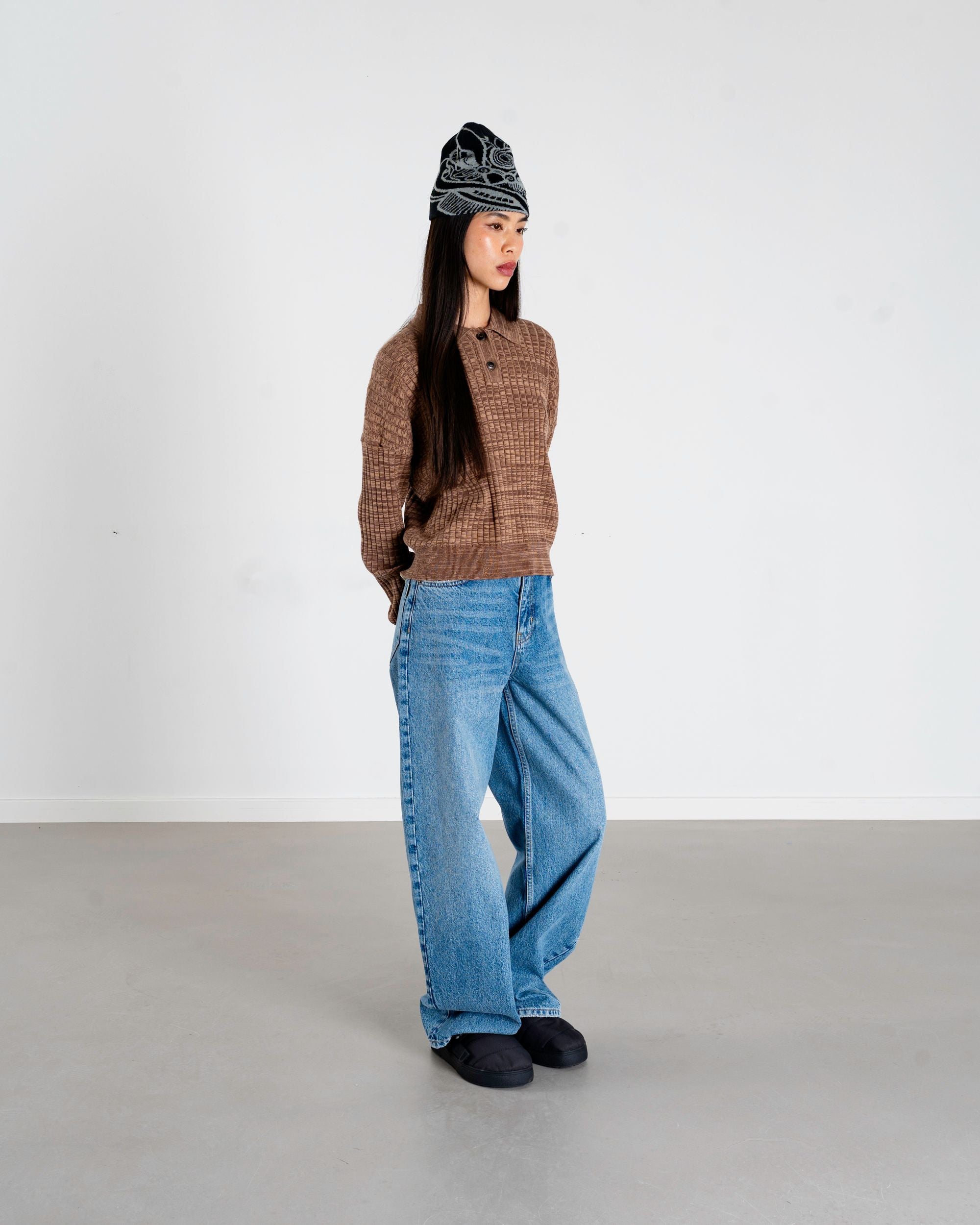Woodbird Female WBMouls Knitted Polo Knits Dark Brown