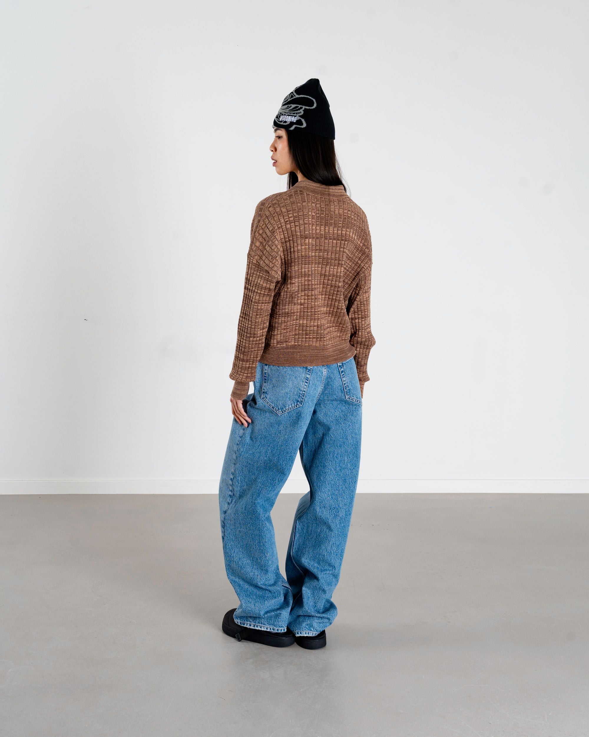 Woodbird Female WBMouls Knitted Polo Knits Dark Brown