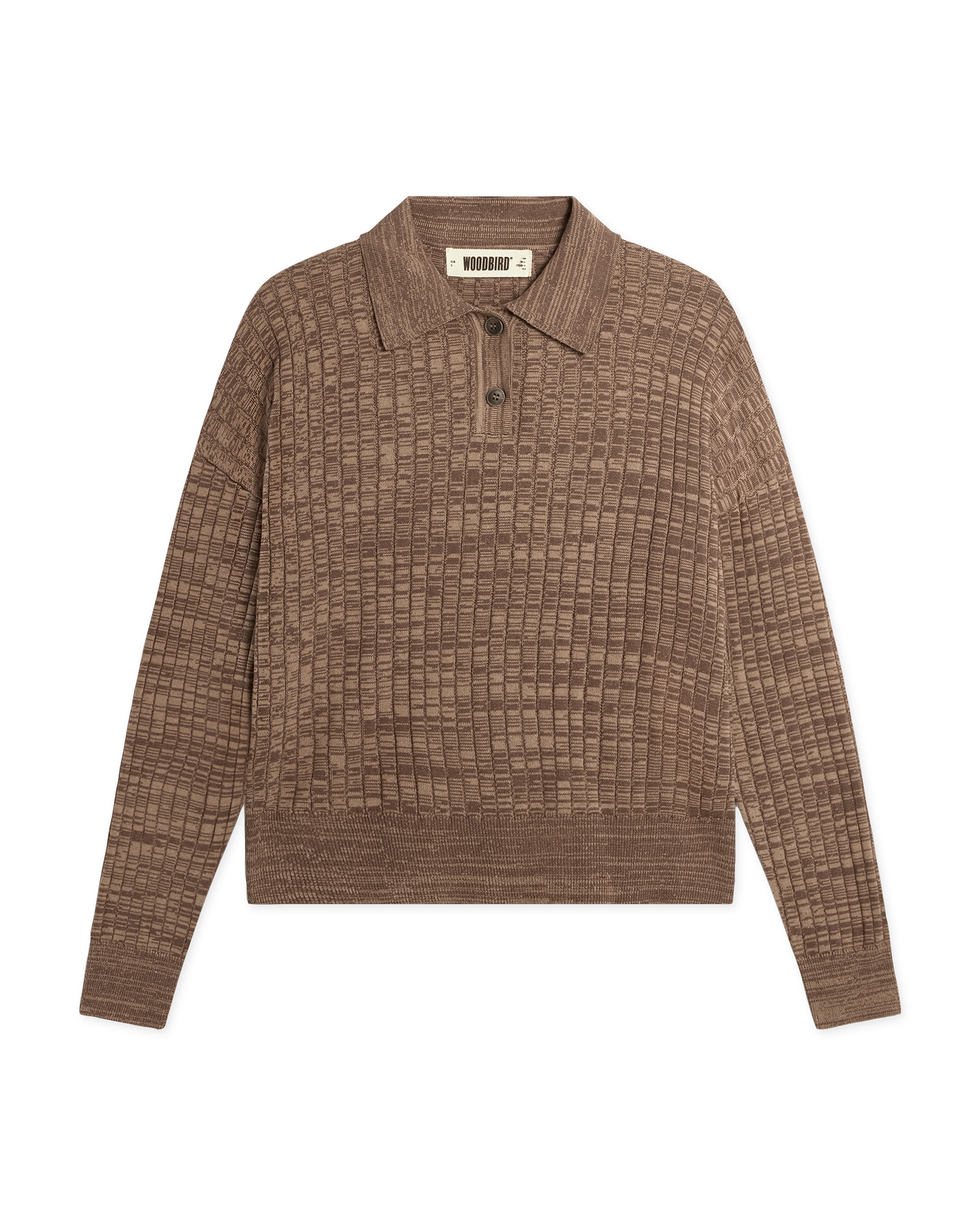 Woodbird Female WBMouls Knitted Polo Knits Dark Brown