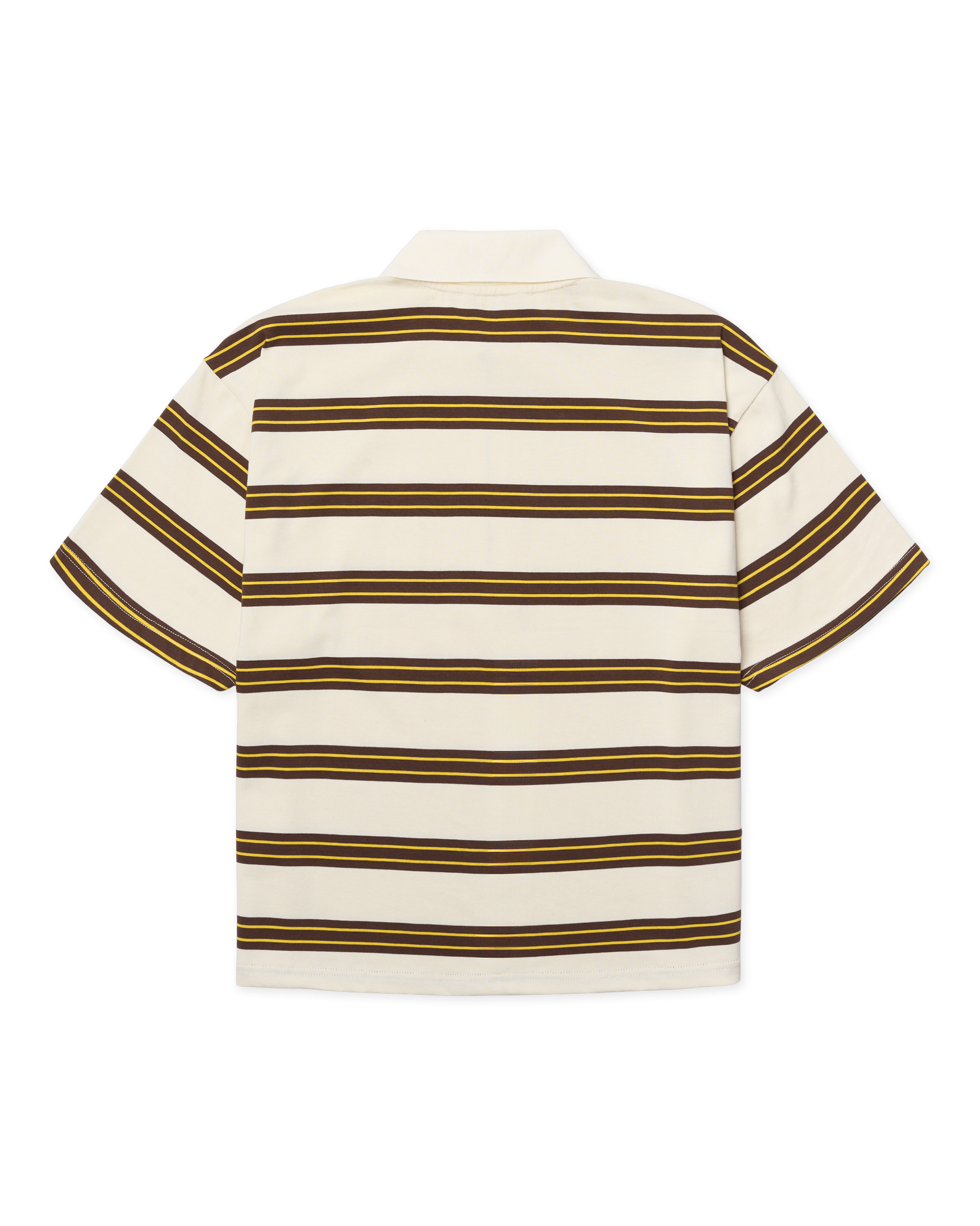 Woodbird Female WBNiro SS Zip Polo T-Shirts Brown-Off White