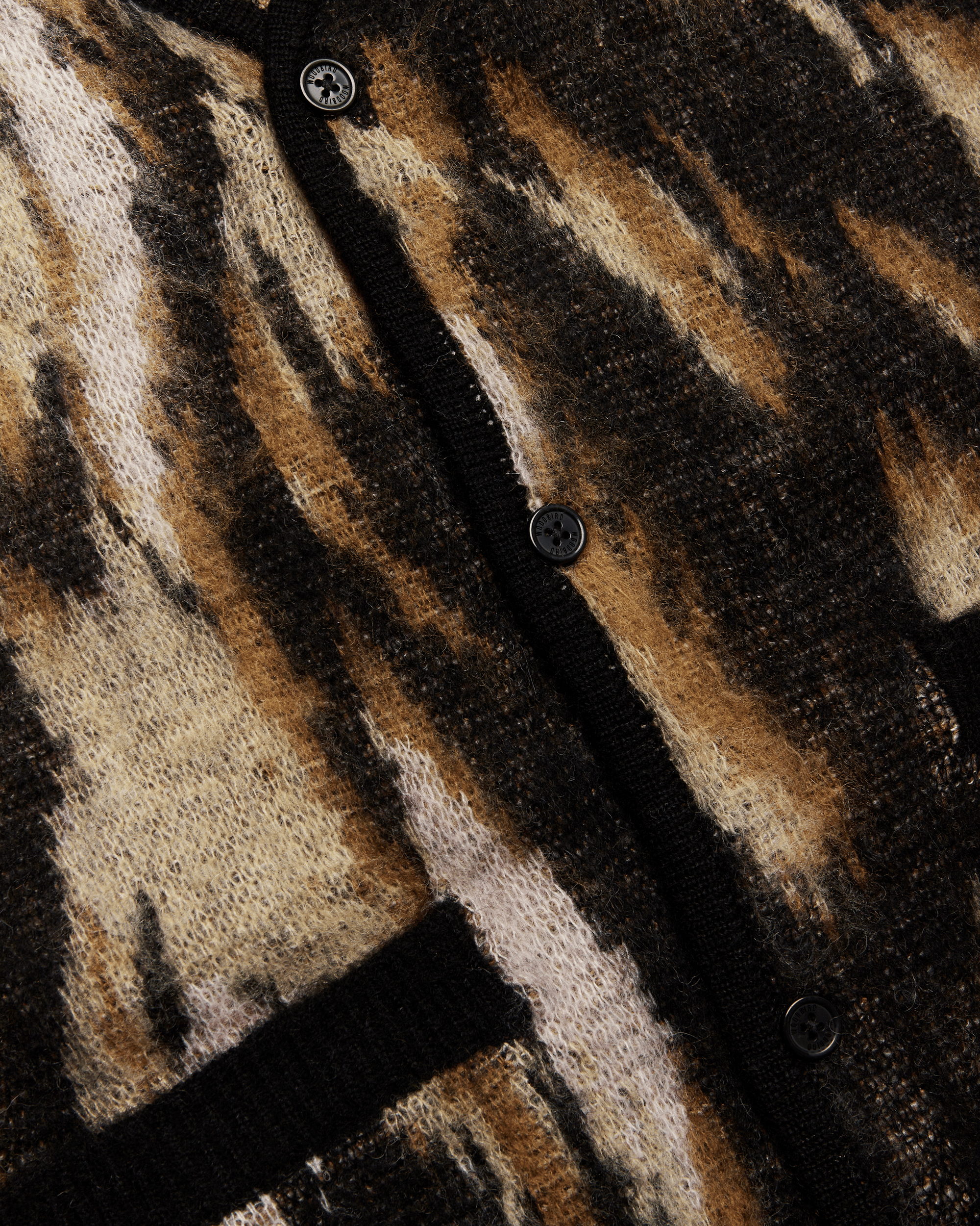 Woodbird WBOni Multi Cardigan Knits Sand-Black