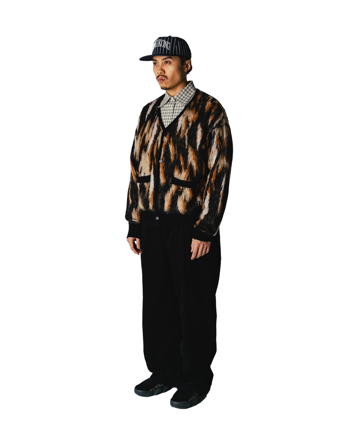 Woodbird WBOni Multi Cardigan Knits Sand-Black