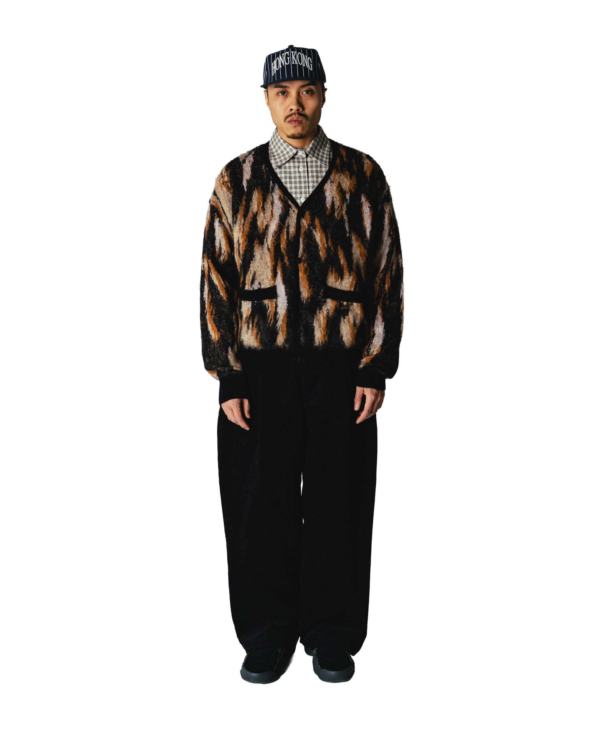 Woodbird WBOni Multi Cardigan Knits Sand-Black