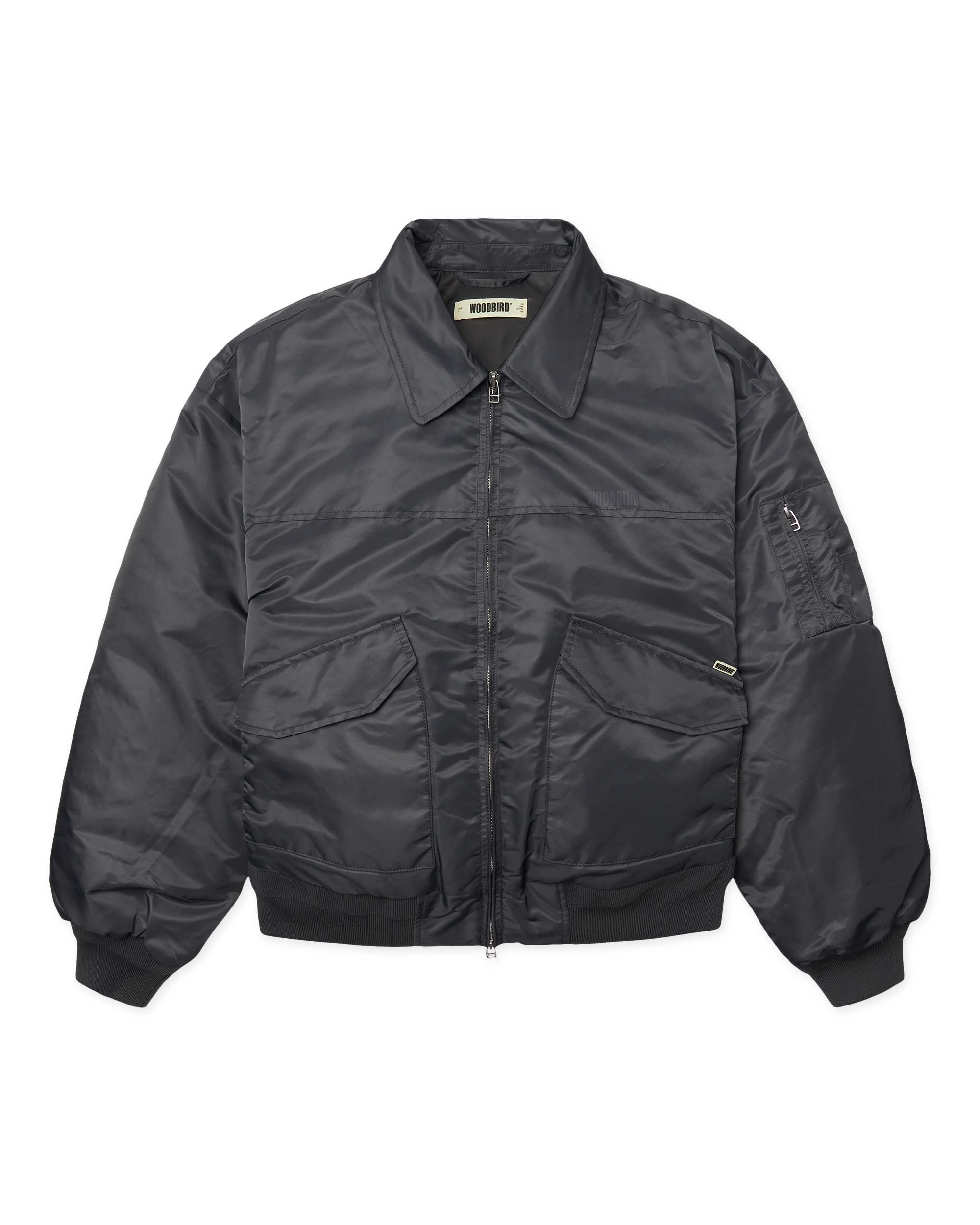 Woodbird WBOsamu Bomber Jacket Outerwear Antra Grey