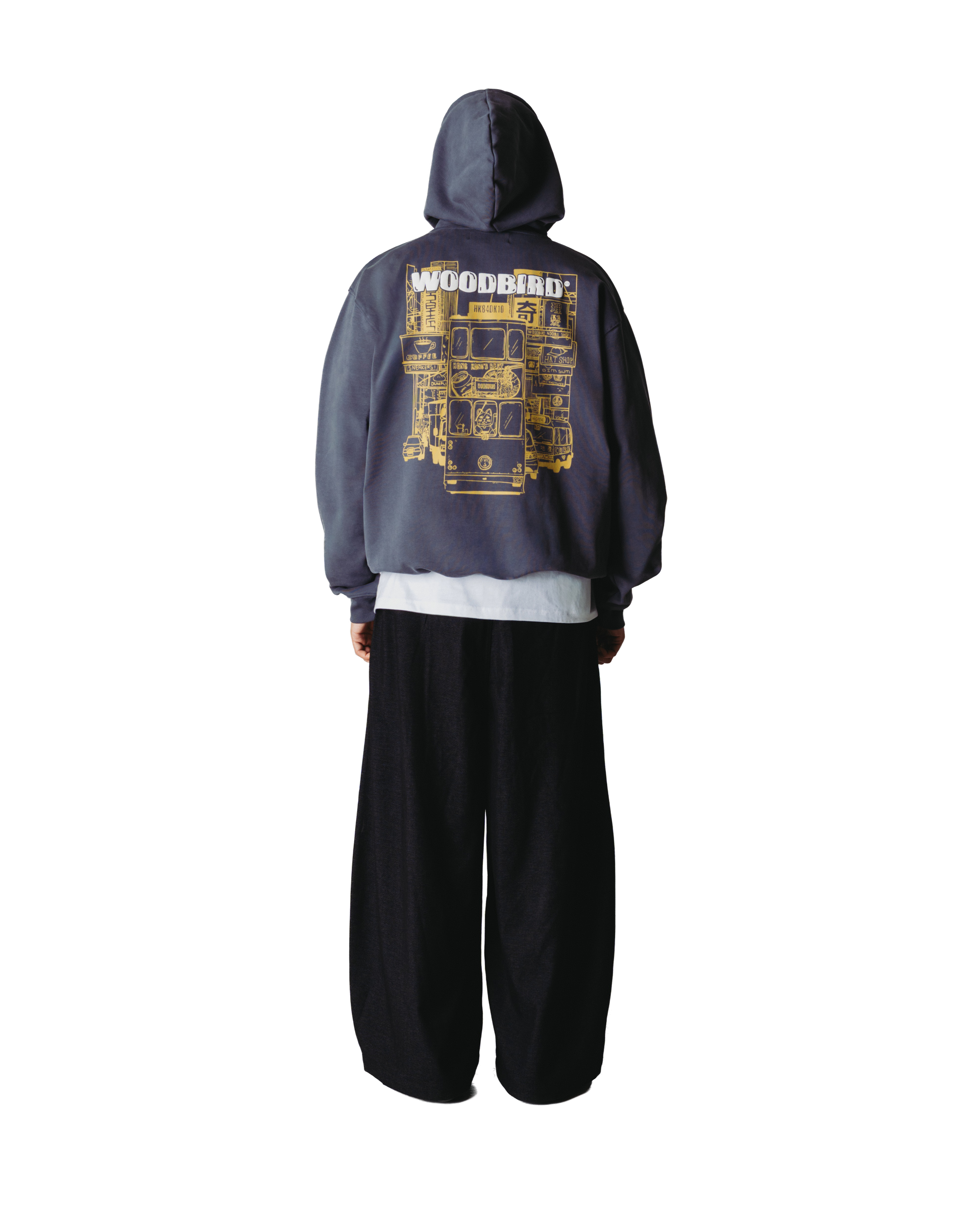 Woodbird WBPacs Tram Hoodie Sweats Slate Blue