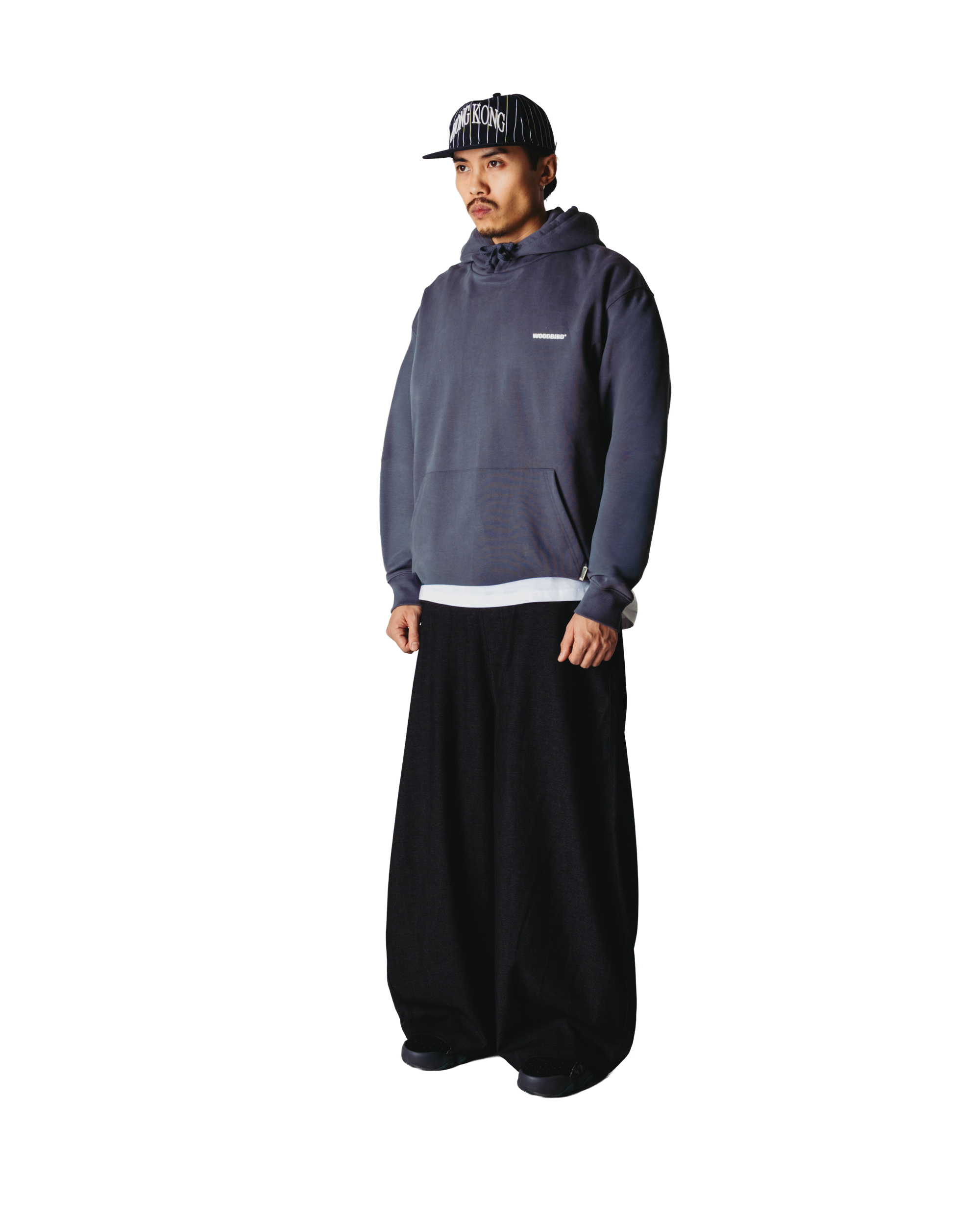 Woodbird WBPacs Tram Hoodie Sweats Slate Blue