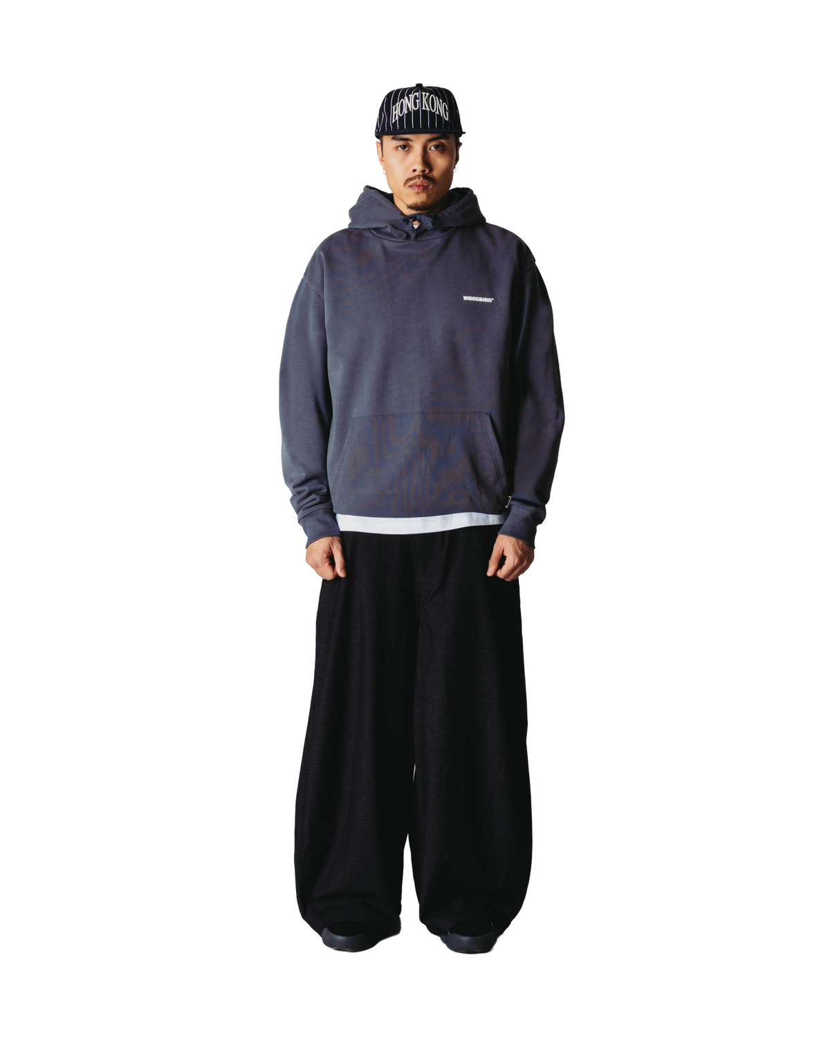 Woodbird WBPacs Tram Hoodie Sweats Slate Blue