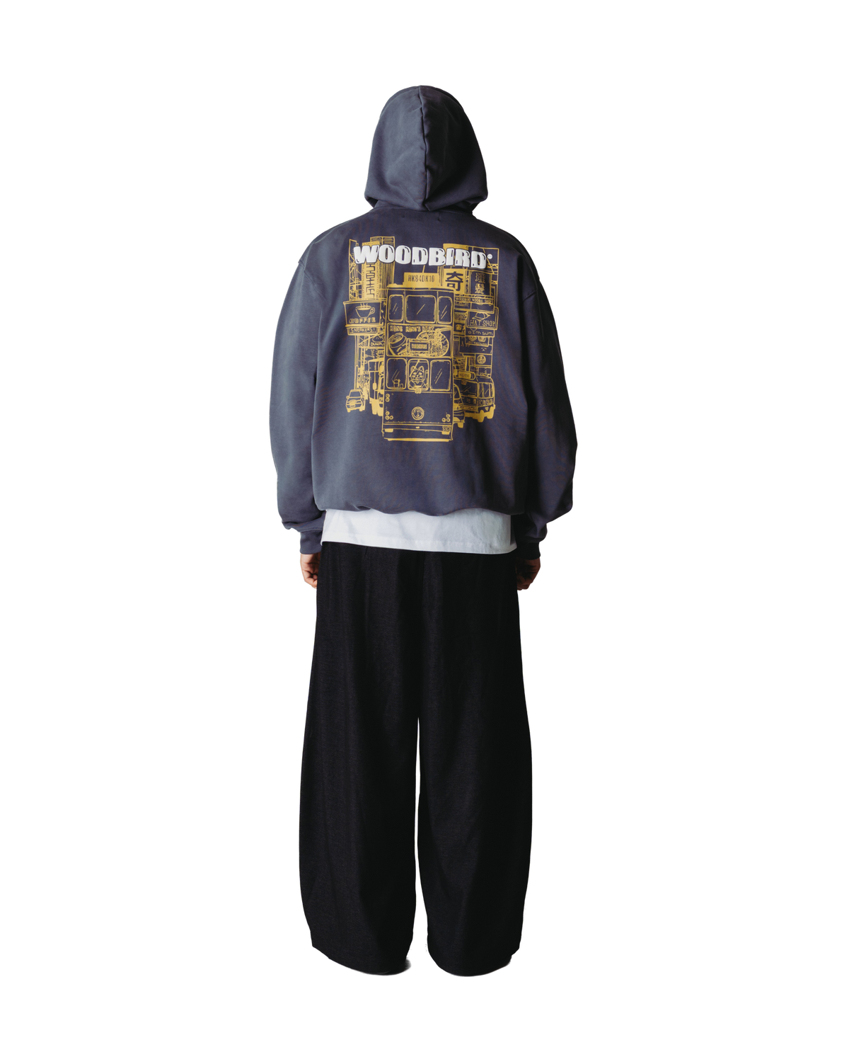 Woodbird WBPacs Tram Hoodie Sweats Slate Blue