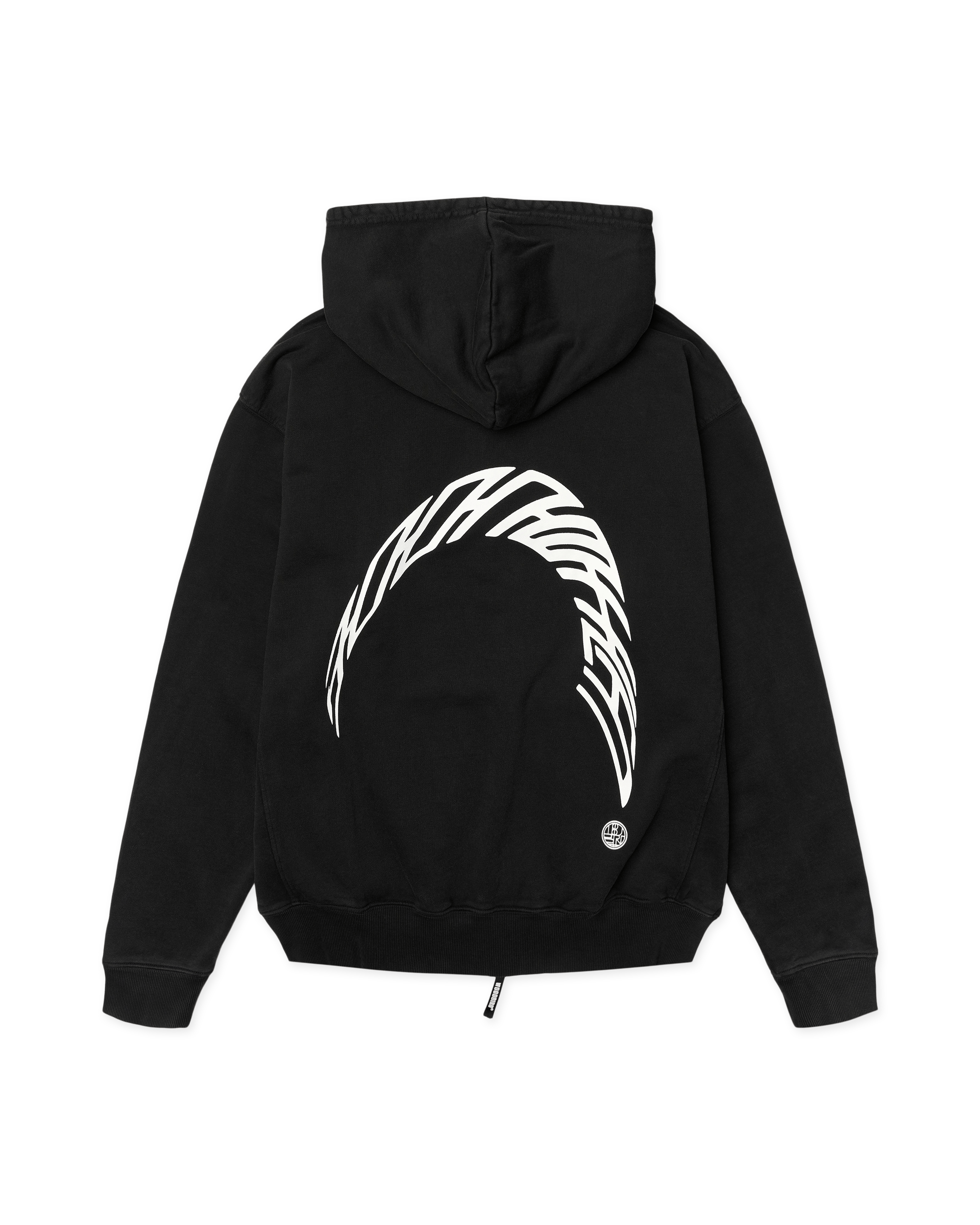 Woodbird WBPacs Warp Acid Zip Hoodie Sweats Washed Black