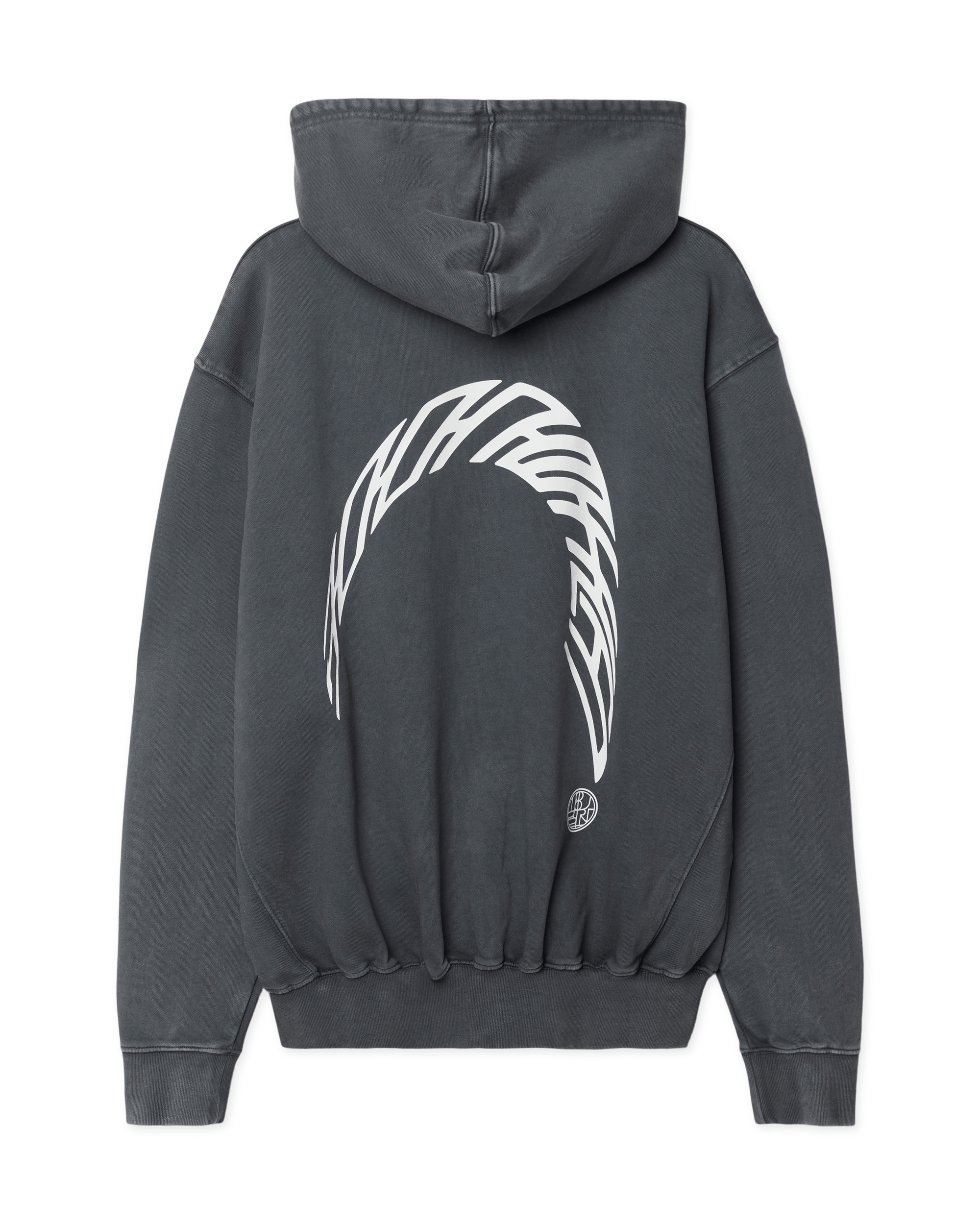 Woodbird WBPacs Warp Acid Zip Hoodie Sweats Washed Slate Blue