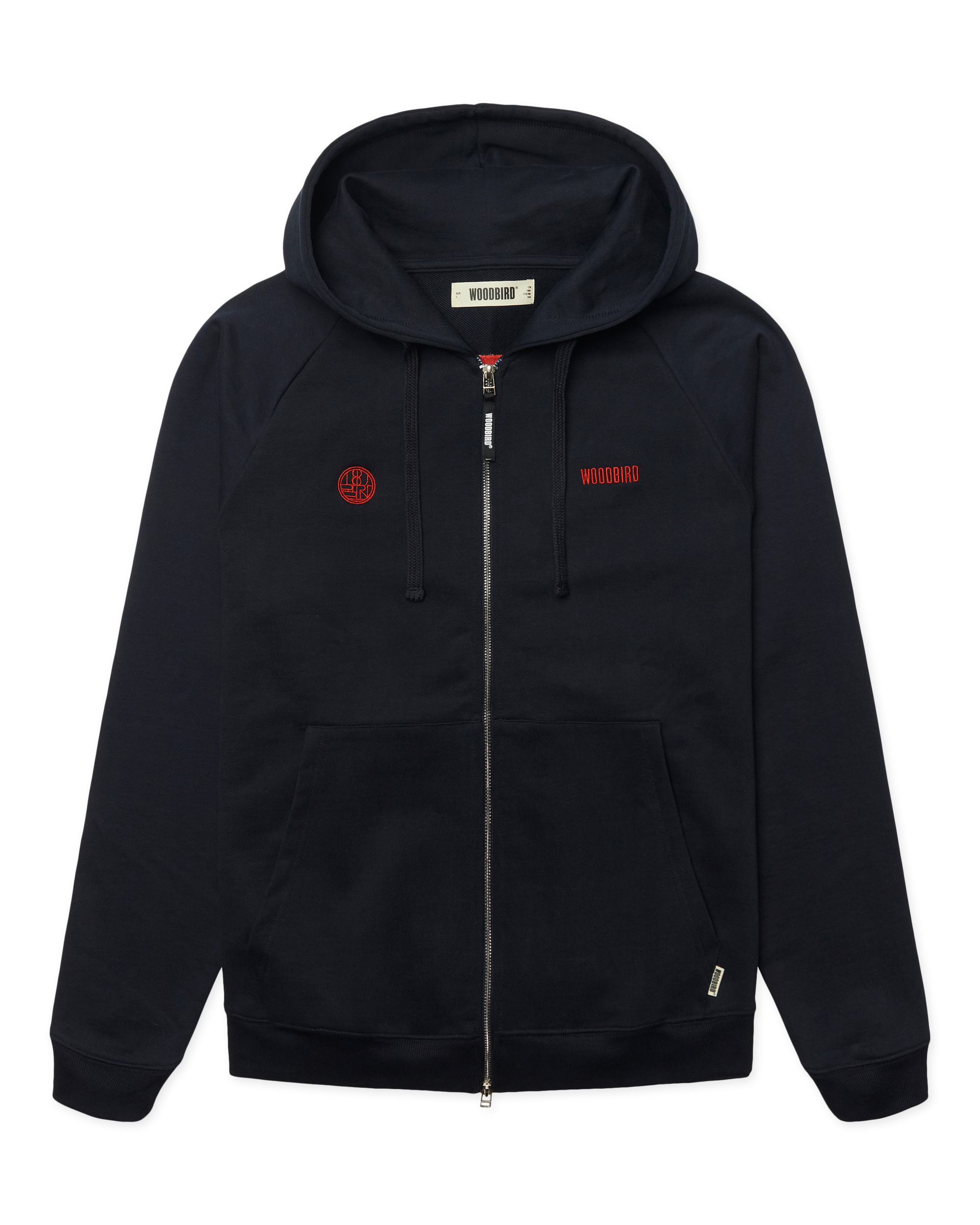Woodbird WBPaw Emblem Zip Hoodie Sweats Dark Navy