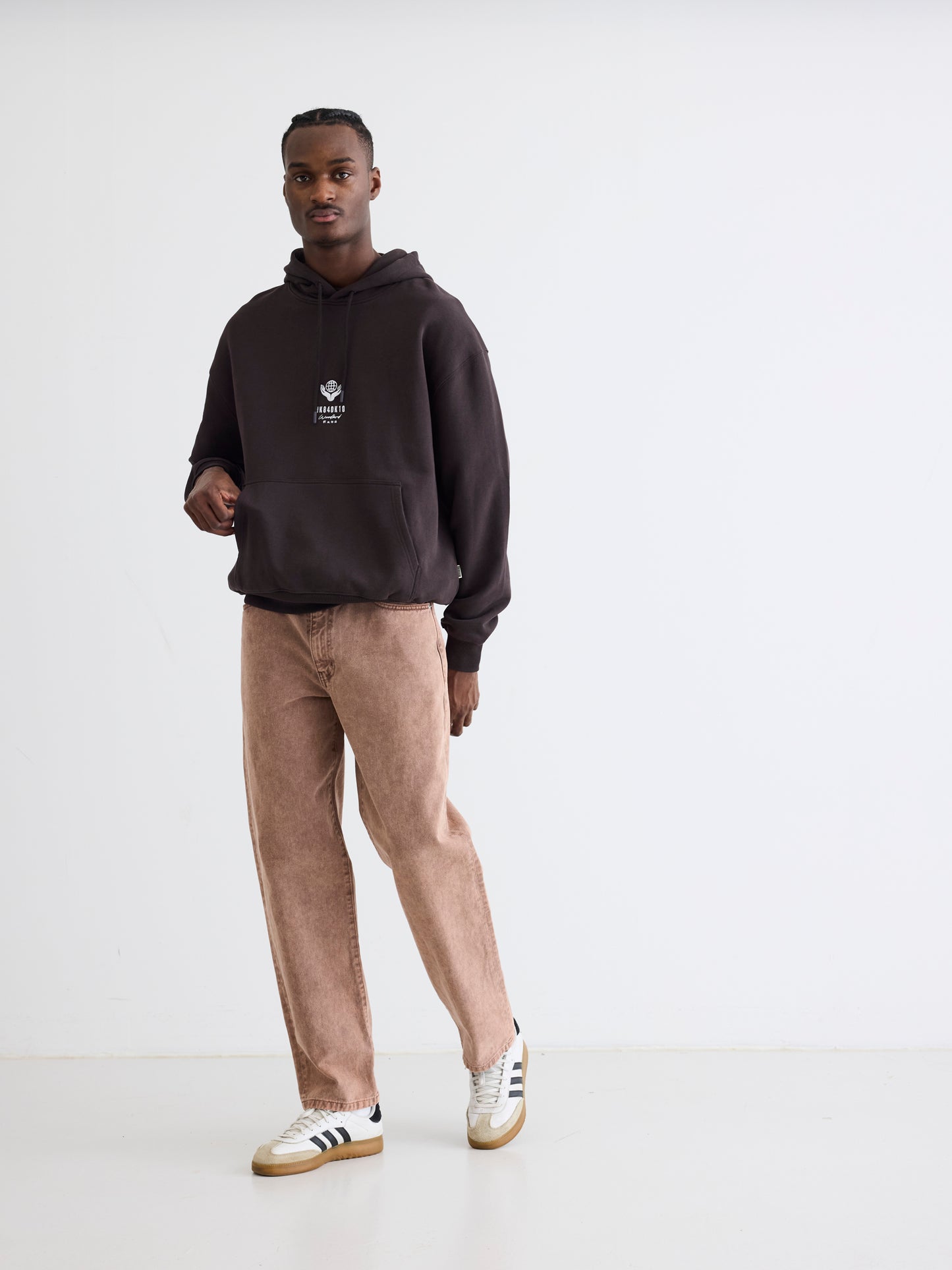 Woodbird WBPope Globe Hoodie Sweats Chocolate brown