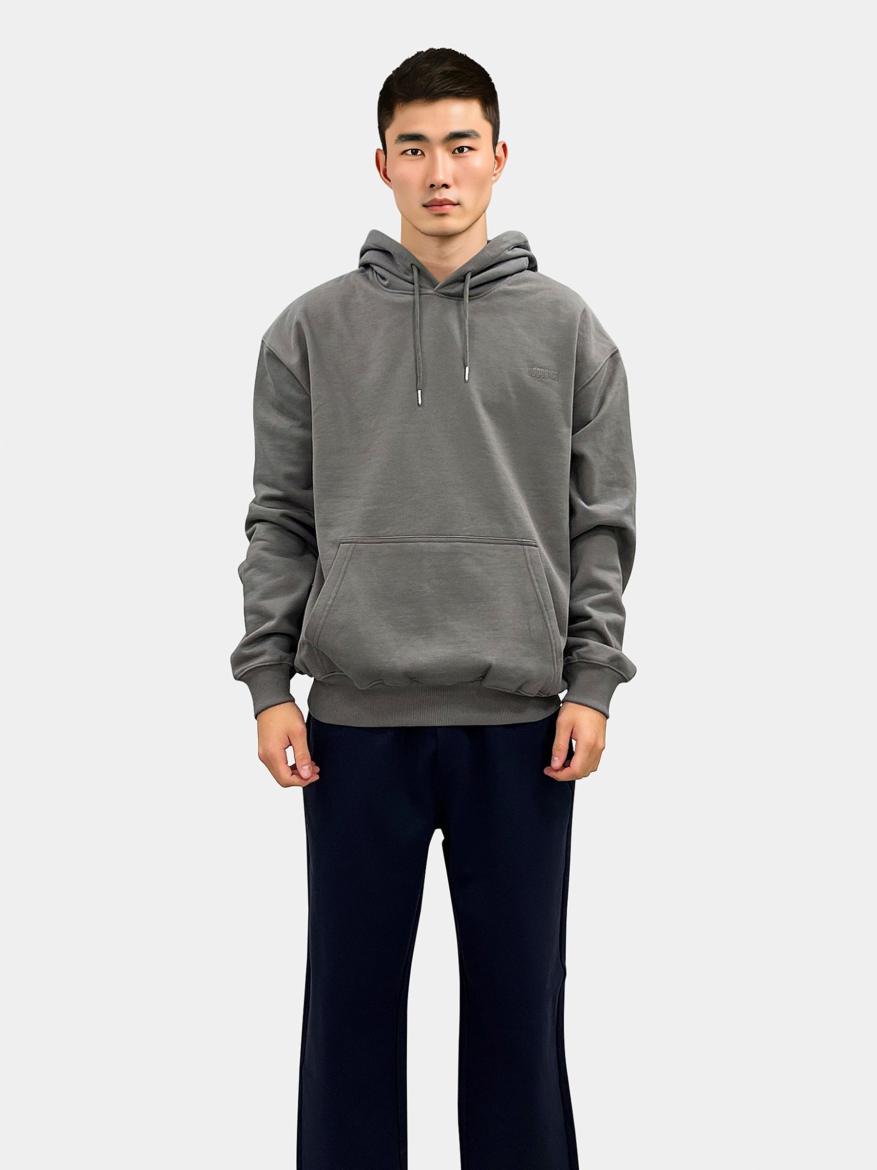 Woodbird WBPope Home Hoodie Sweats Antra Grey