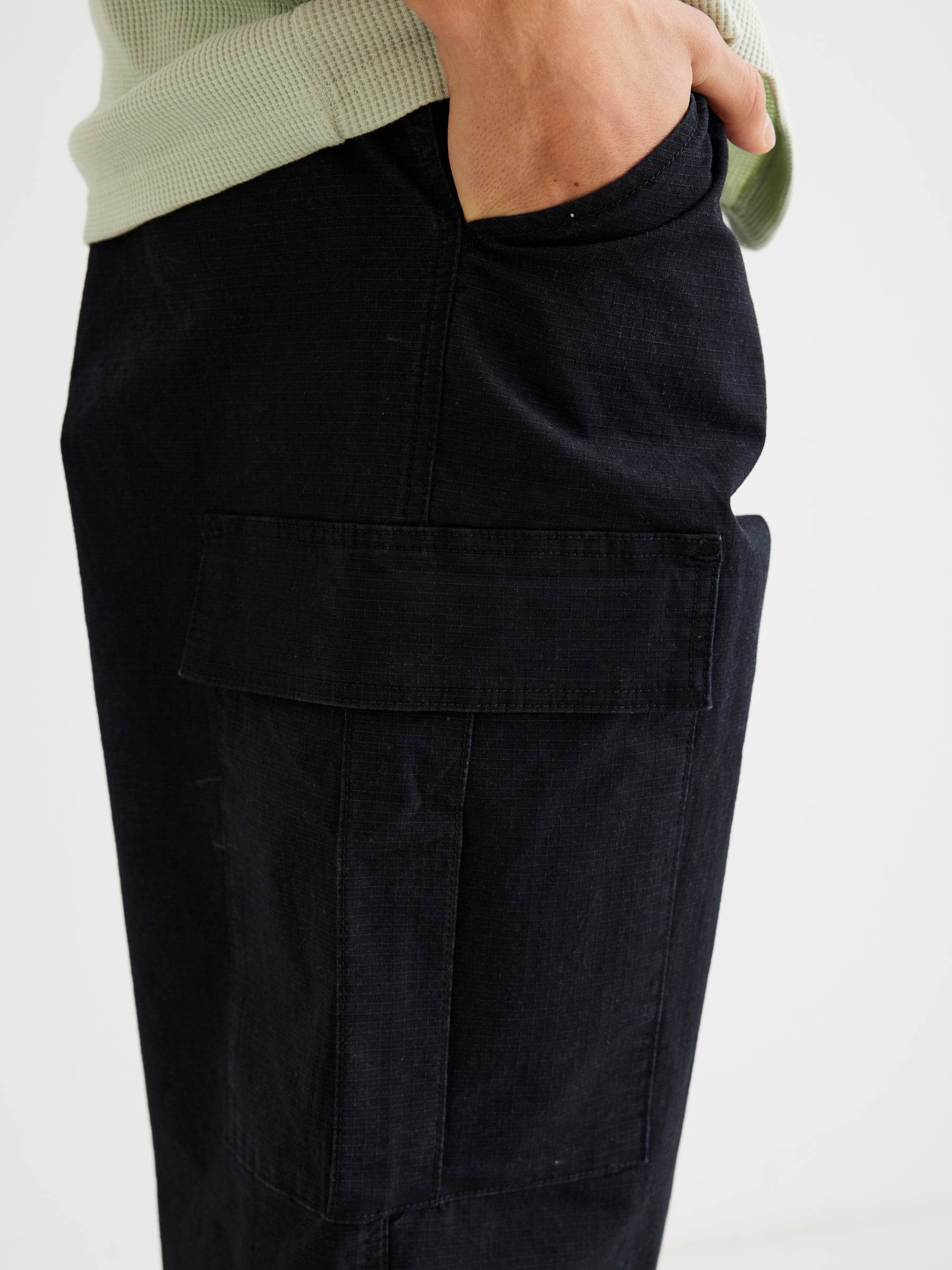 Woodbird WBRick Rib-Tech Cargo Pants Black