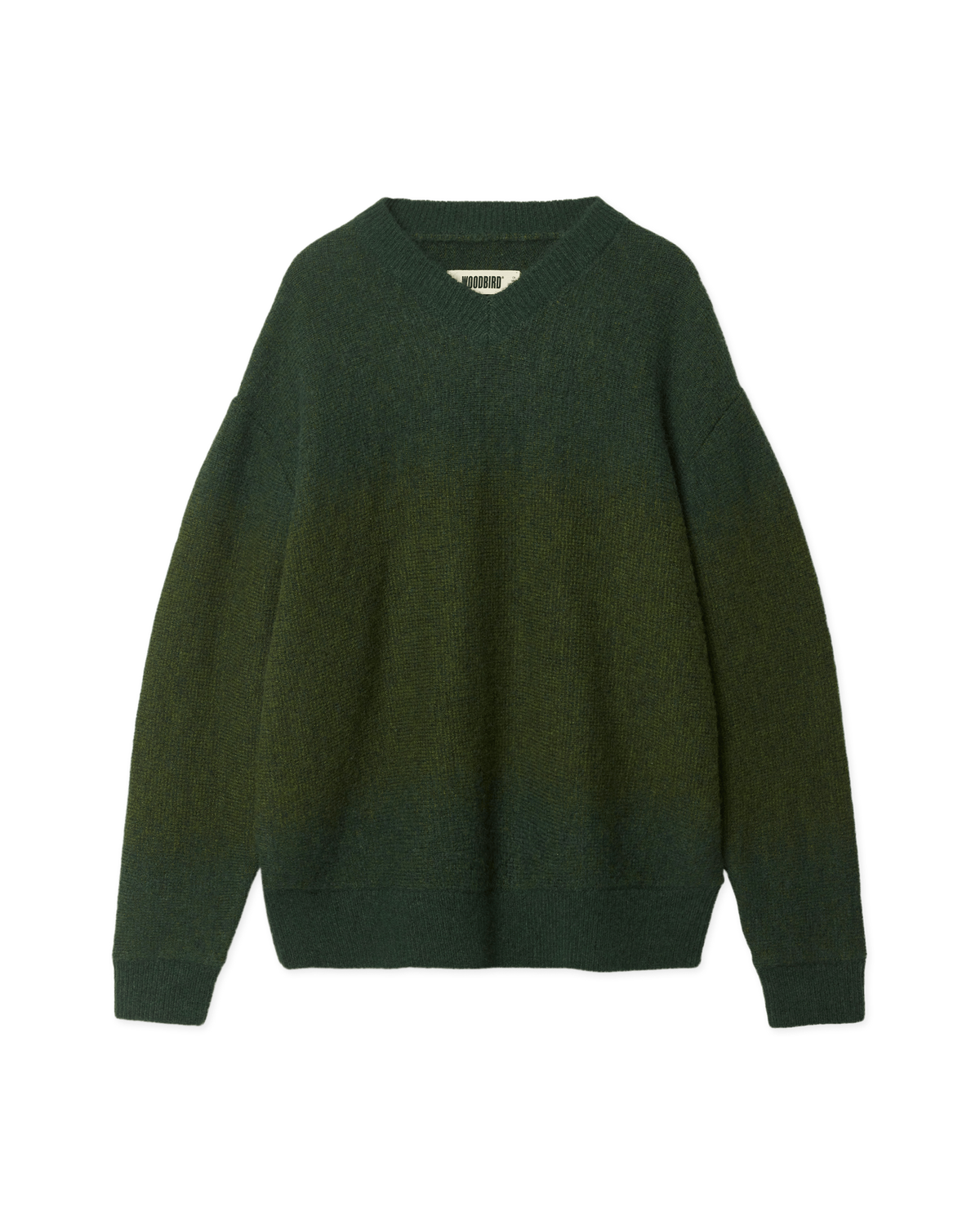 Woodbird WBSake Gradient V-Neck Knits Pond Green
