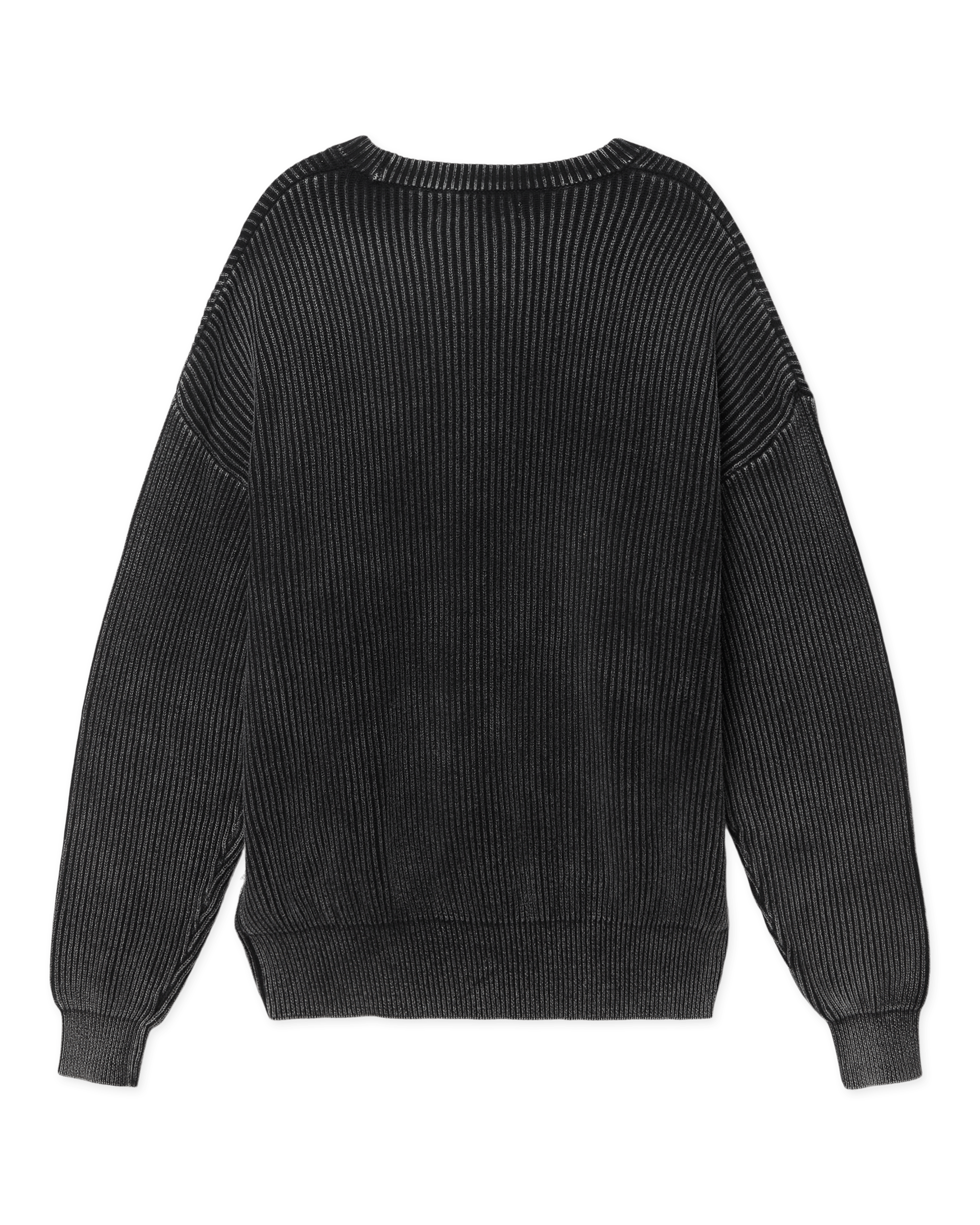Woodbird WBSake Washed Crew Knits Washed Black