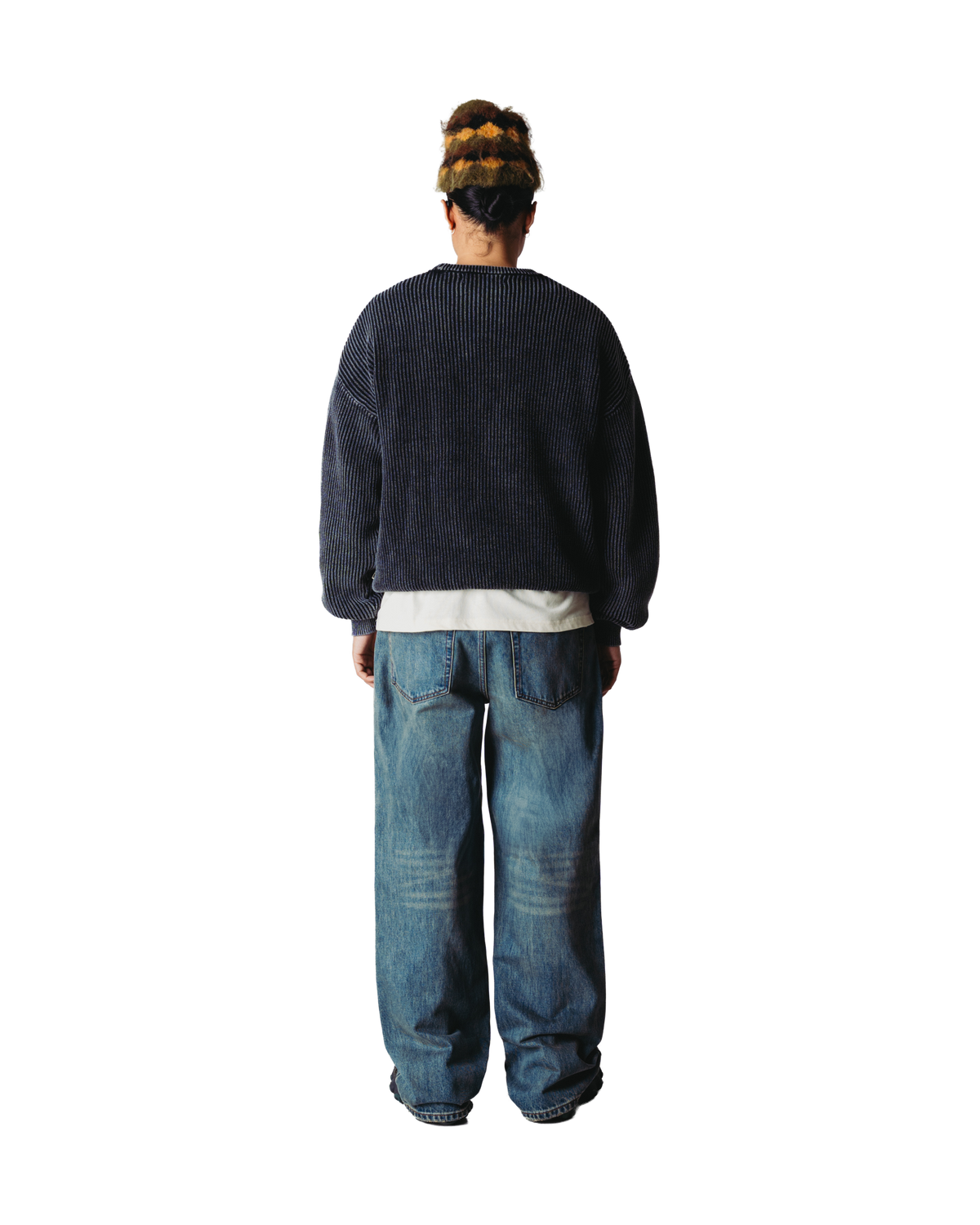Woodbird WBSake Washed Crew Knits Washed Black