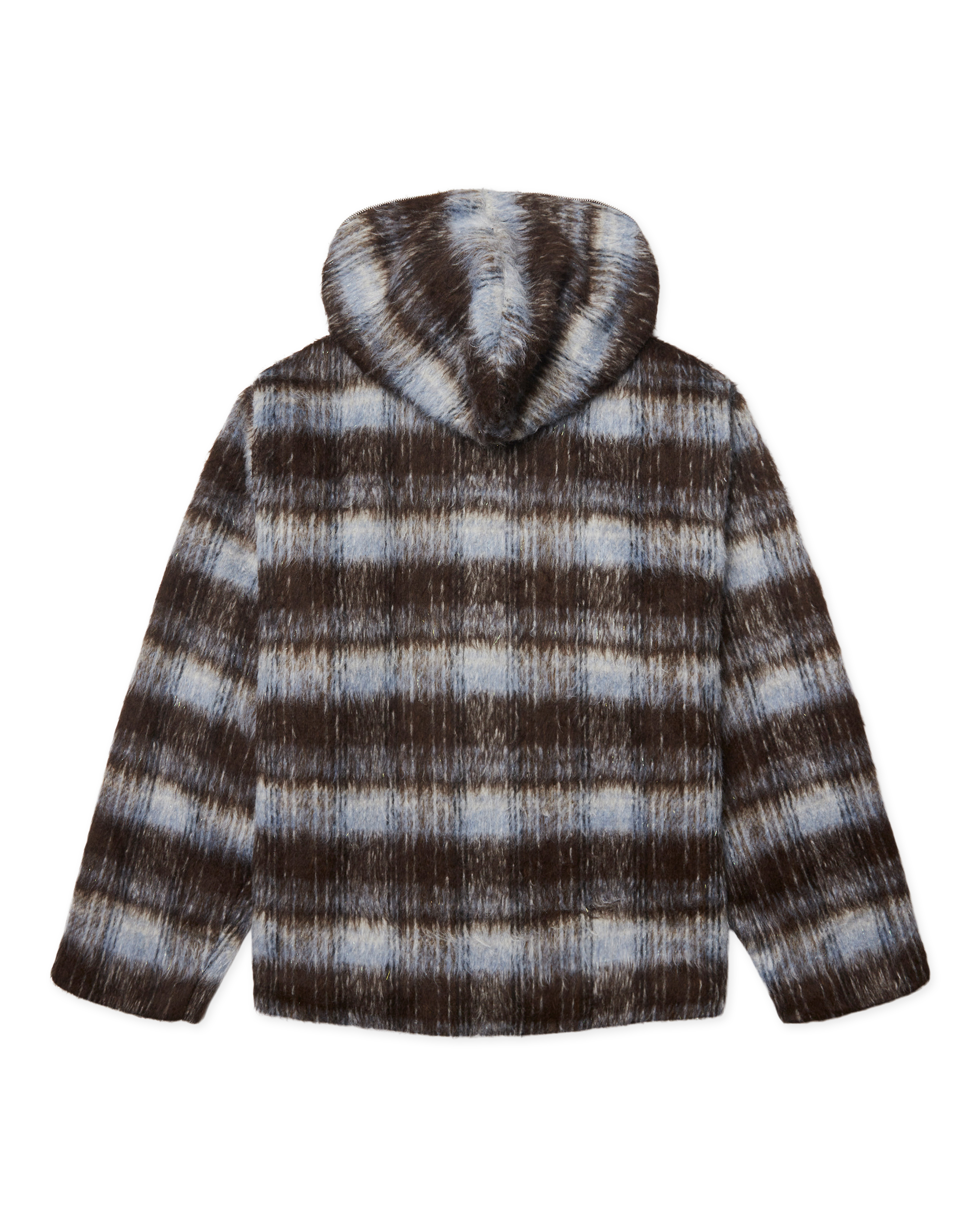 Woodbird WBSheng Zip Hoodie Jacket Jackets Dark Brown-Light Blue