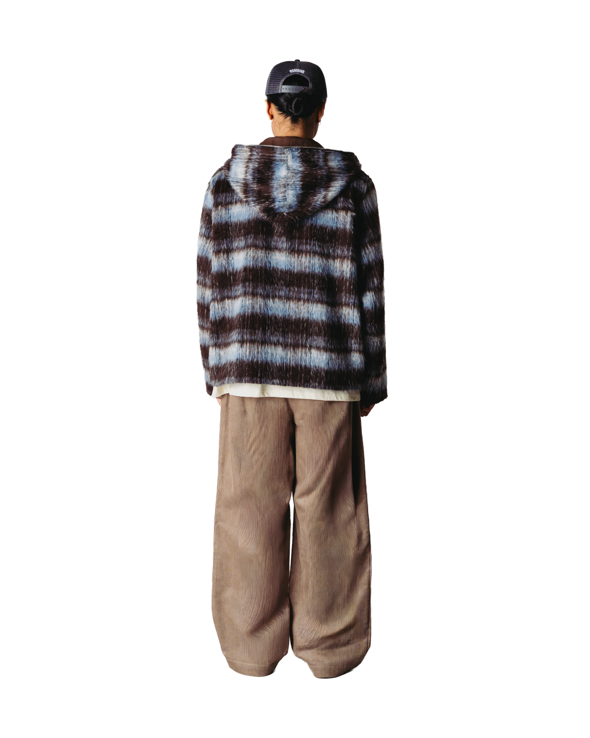 Woodbird WBSheng Zip Hoodie Jacket Jackets Dark Brown-Light Blue