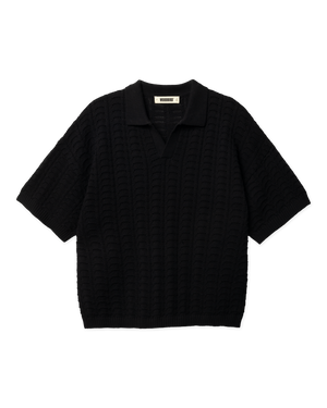 Woodbird WBShimo Wave Polo Knits Black