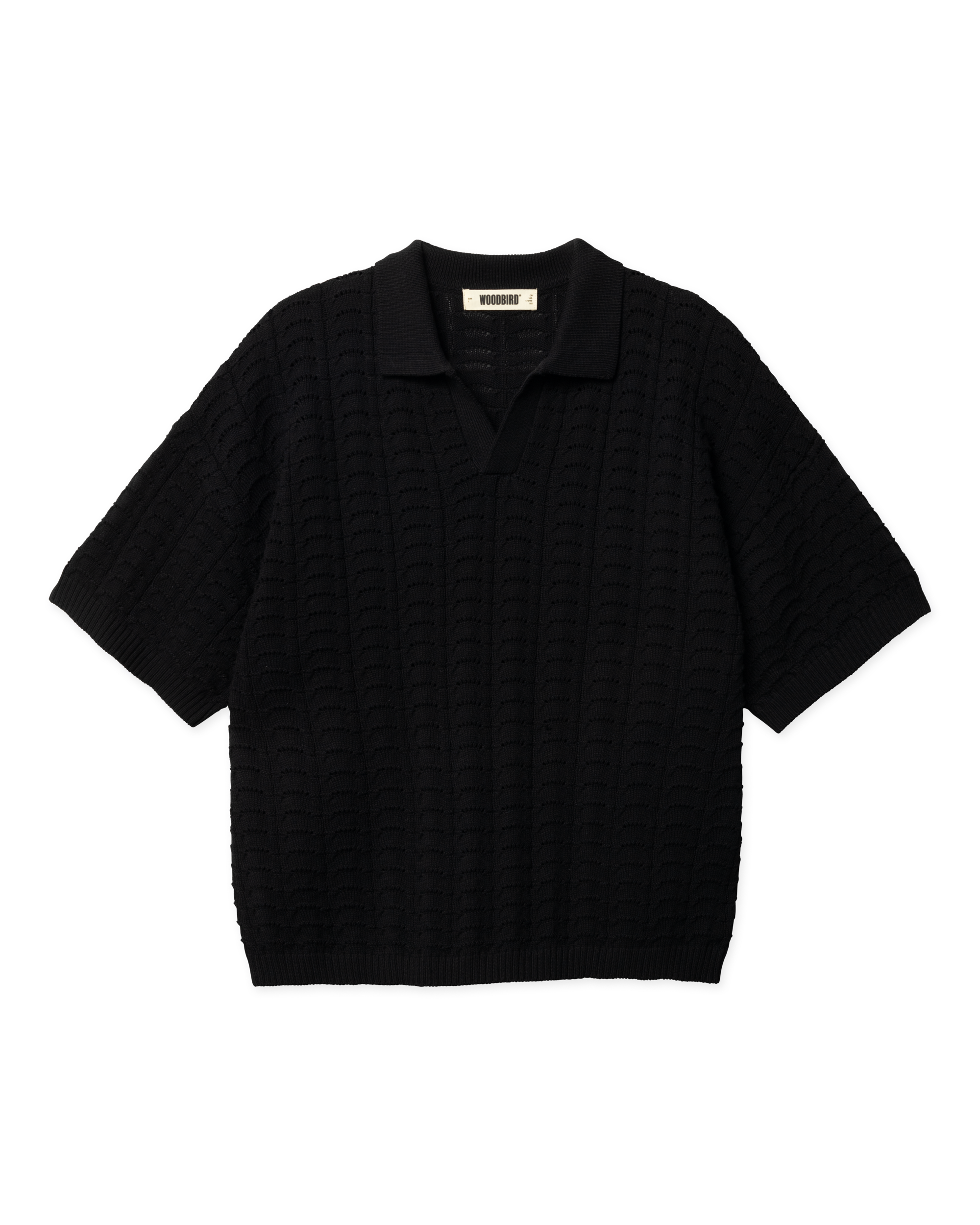 Woodbird WBShimo Wave Polo Knits Black