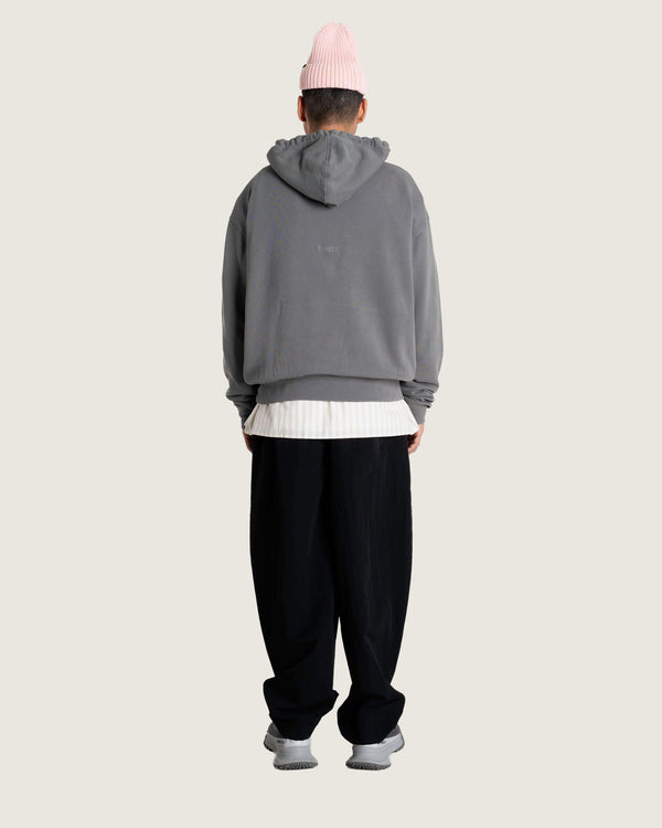 Woodbird WBSho Washed Hoodie Sweats Antra Grey
