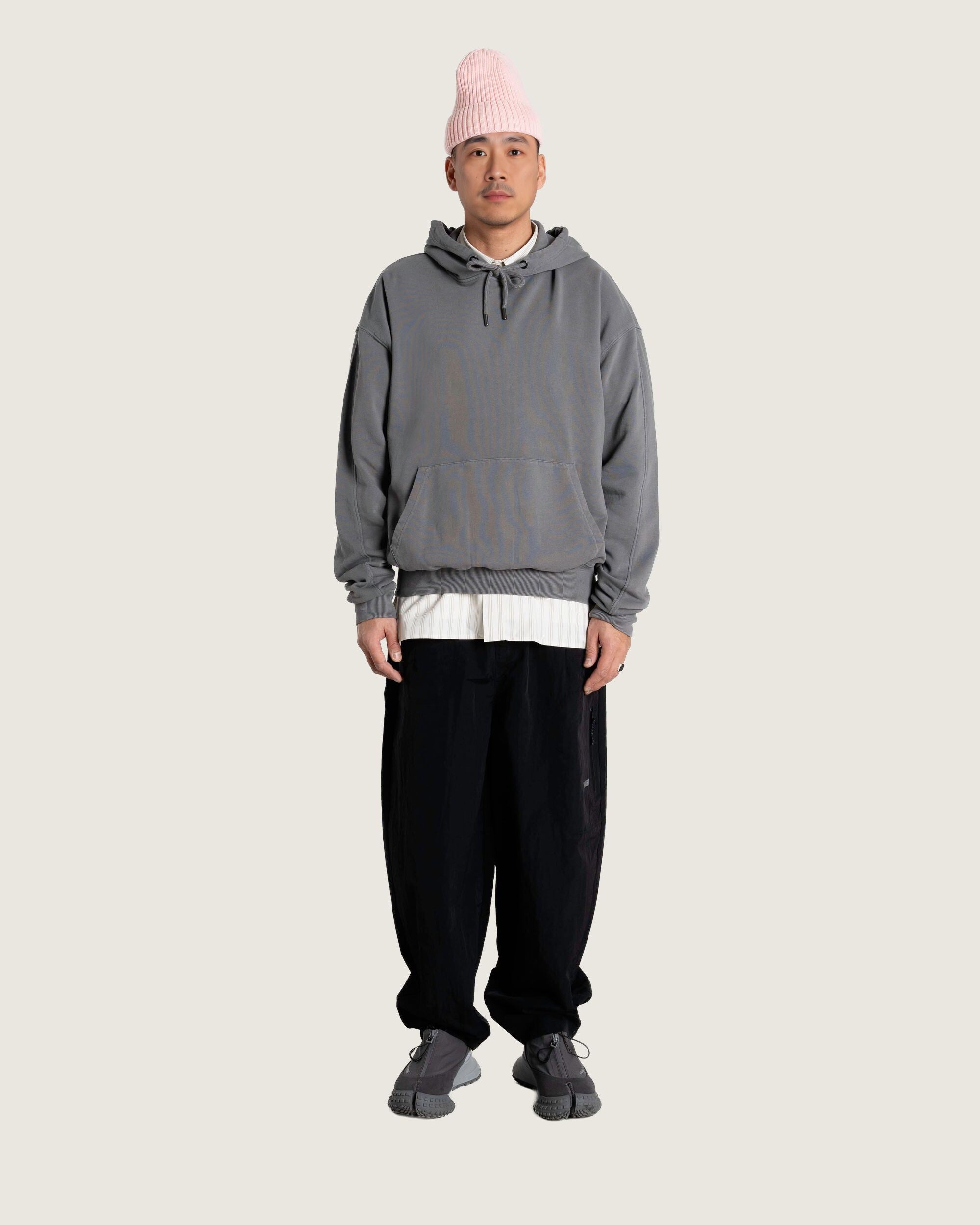 Woodbird WBSho Washed Hoodie Sweats Antra Grey