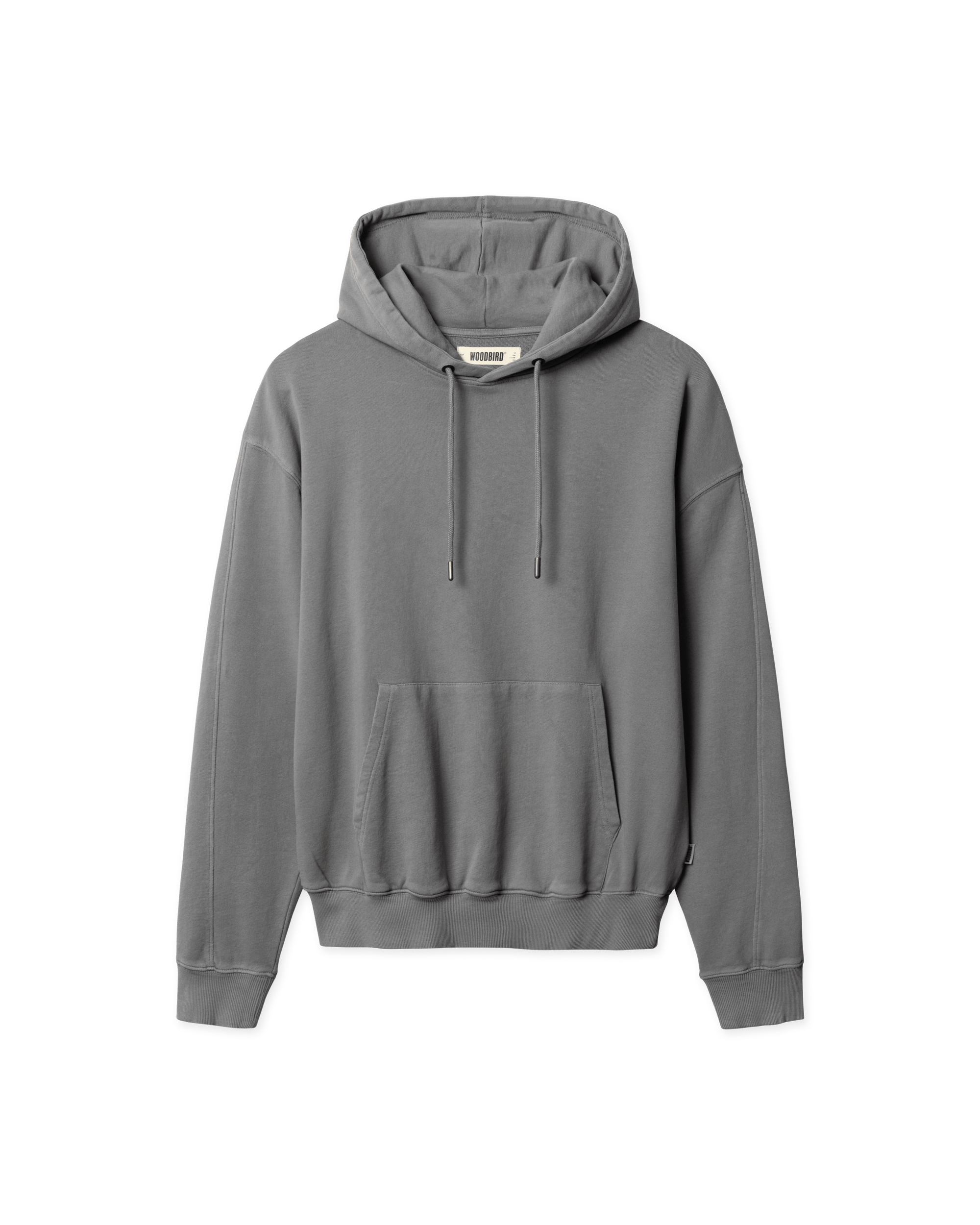 Woodbird WBSho Washed Hoodie Sweats Antra Grey