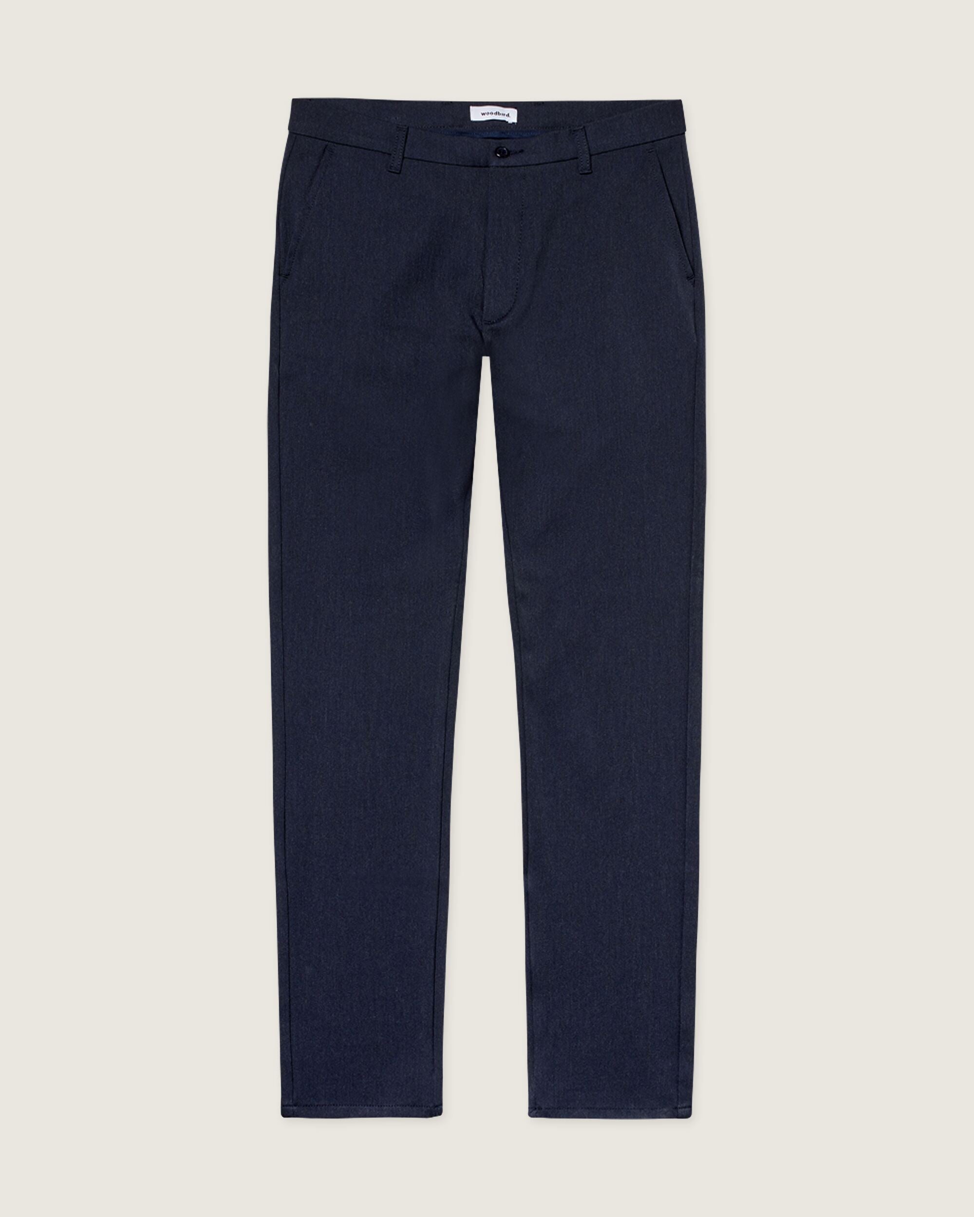 Woodbird WBSteffen Mel. Pant Pants Navy Melange
