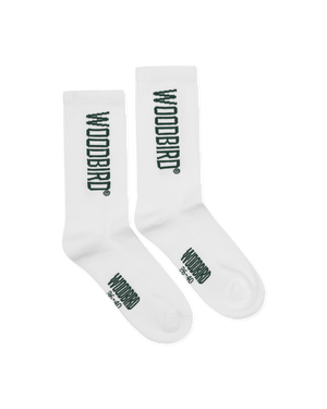 Woodbird WBTennis Logo Socks 2 pack Accessories White-Sports Green