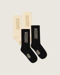 WBTennis Multi Logo Socks 2 Pack - Off White-Black
