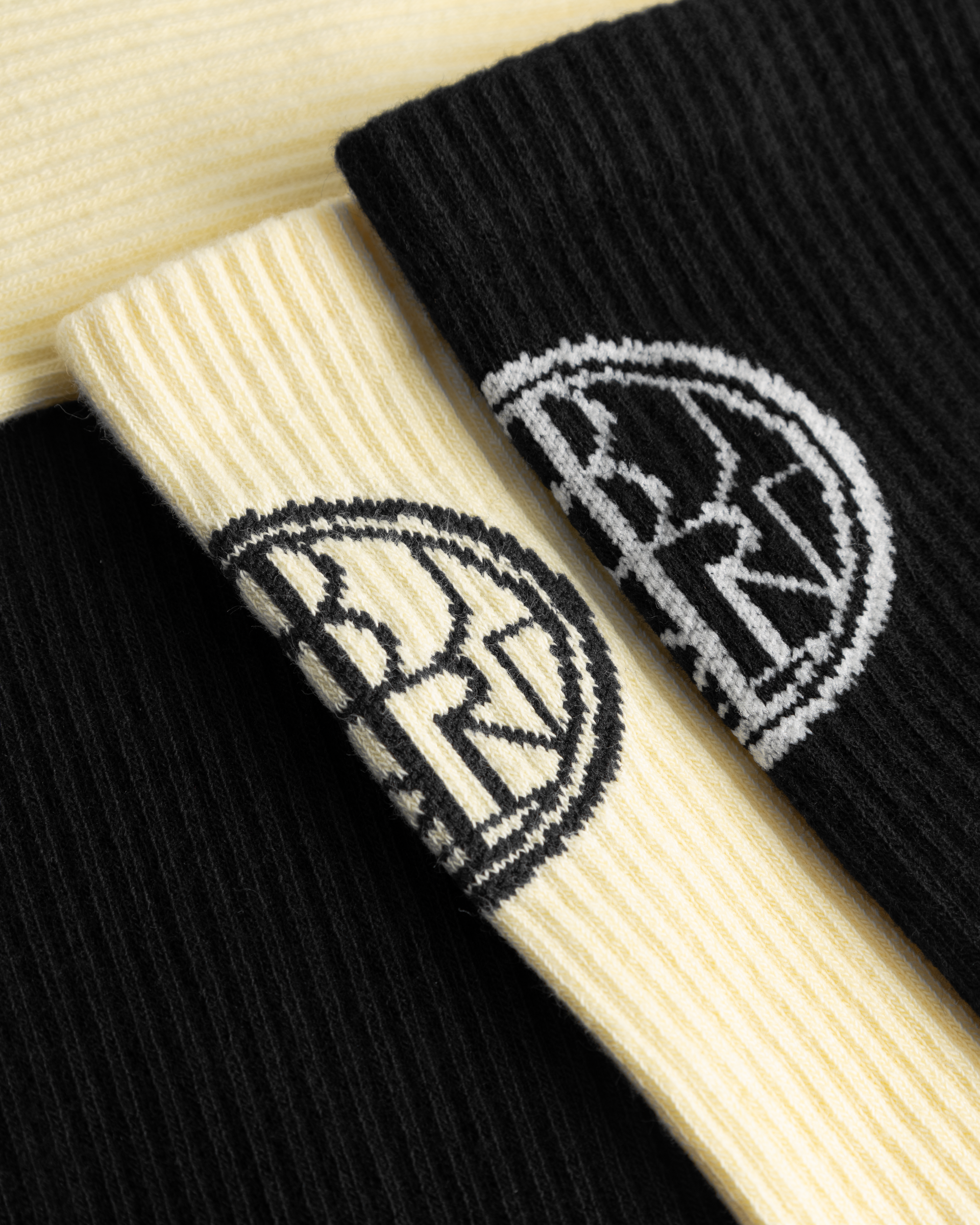 Woodbird WBTennis Stamp Socks 2 pack Accessories Wax Yellow-Black