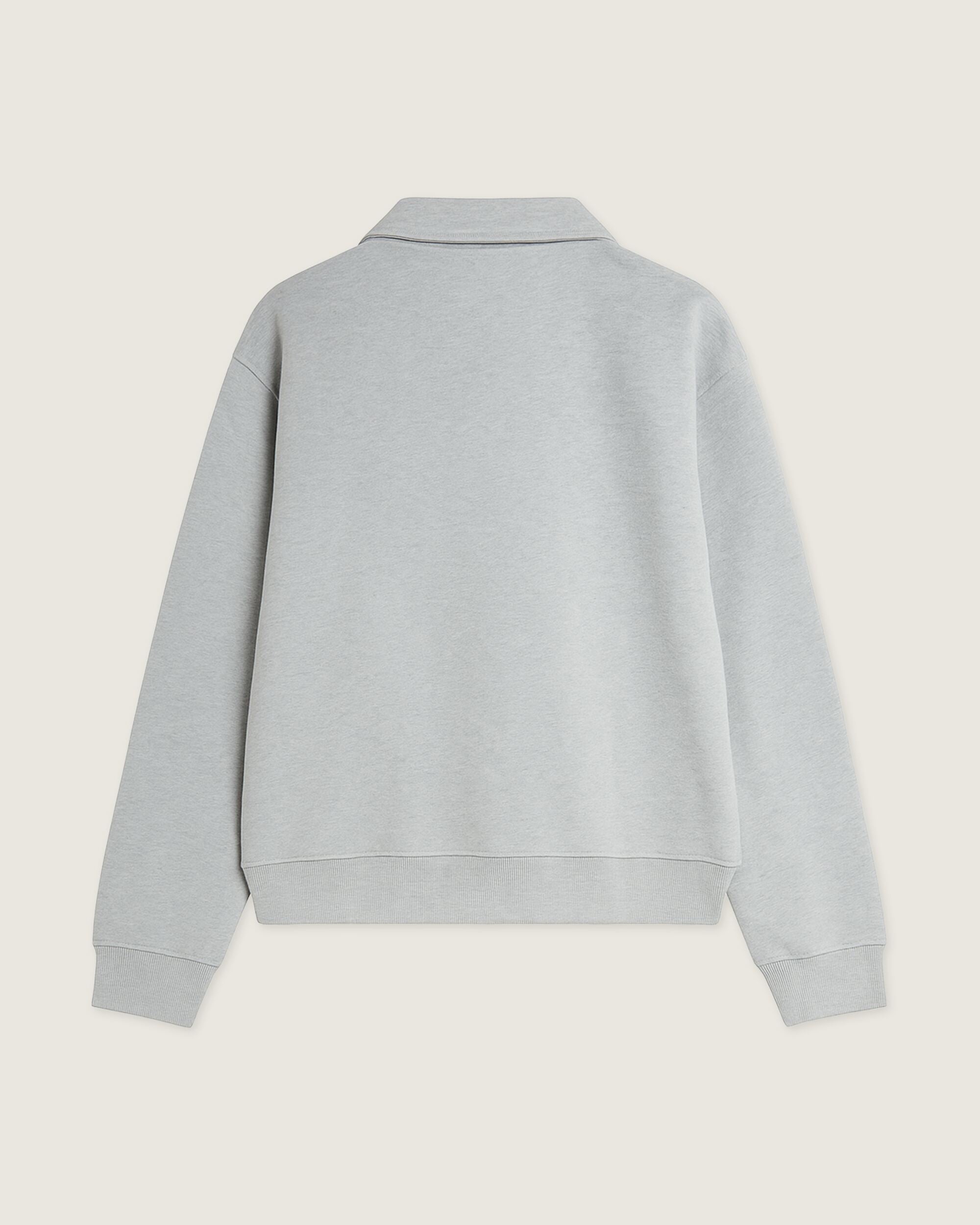 Woodbird WBTom Full Zip Polo Sweats Snow Melange