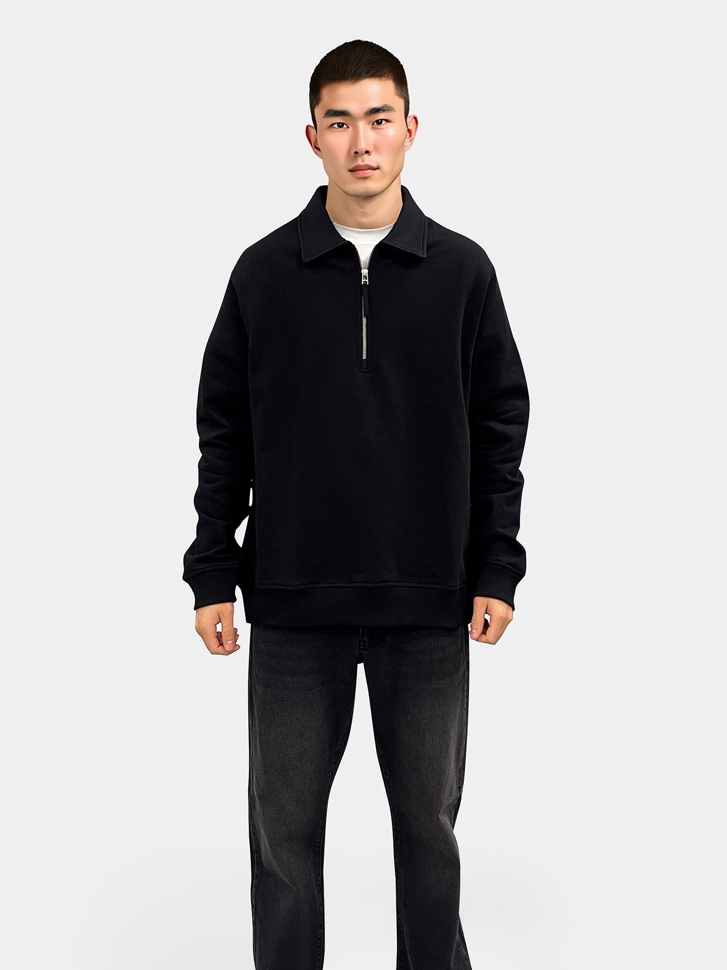 Woodbird WBTom Zip Polo Sweats Black