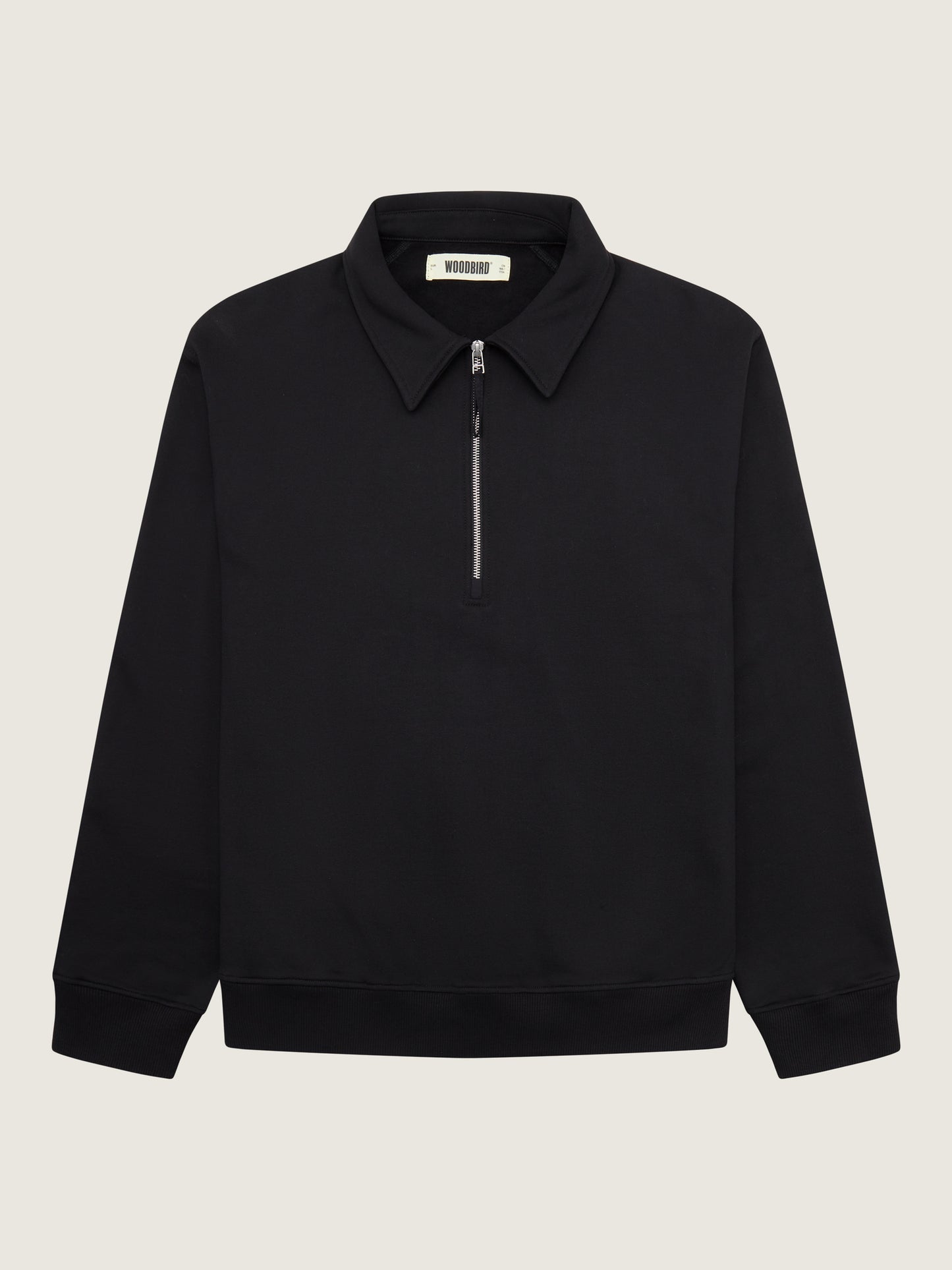 Woodbird WBTom Zip Polo Sweats Black