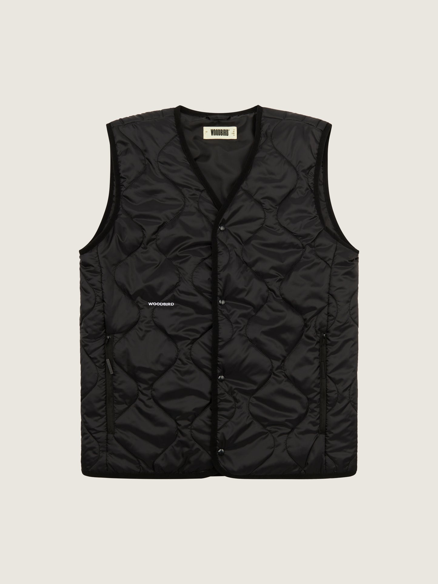 Woodbird WBTrais Quilt Vest Outerwear Black