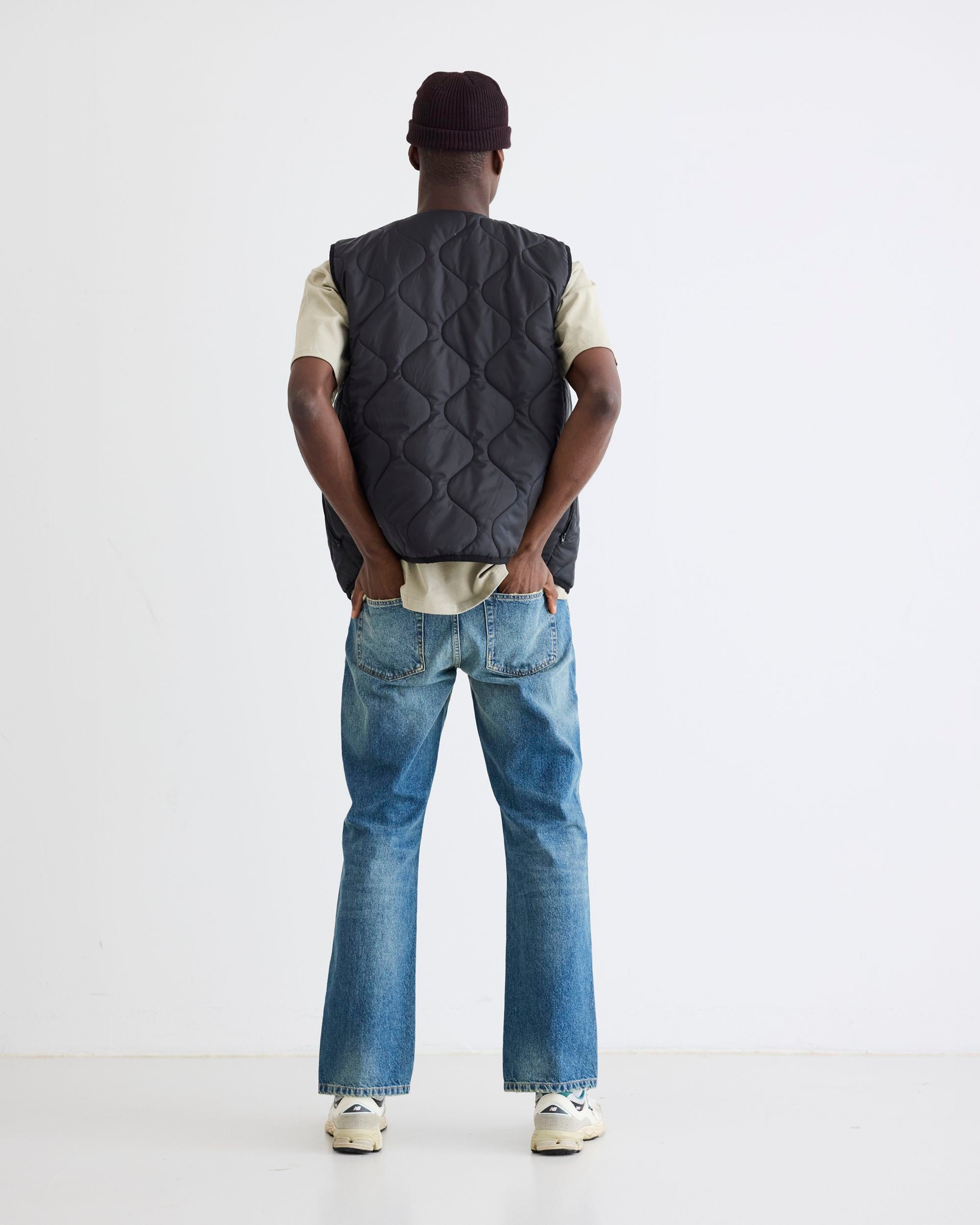 Woodbird WBTrais Quilt Vest Outerwear Black