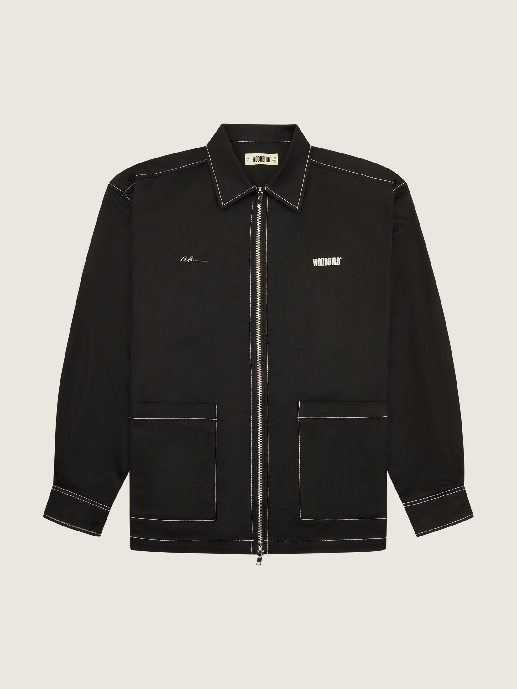 Woodbird WBTuck Zip Shirt Shirts Black