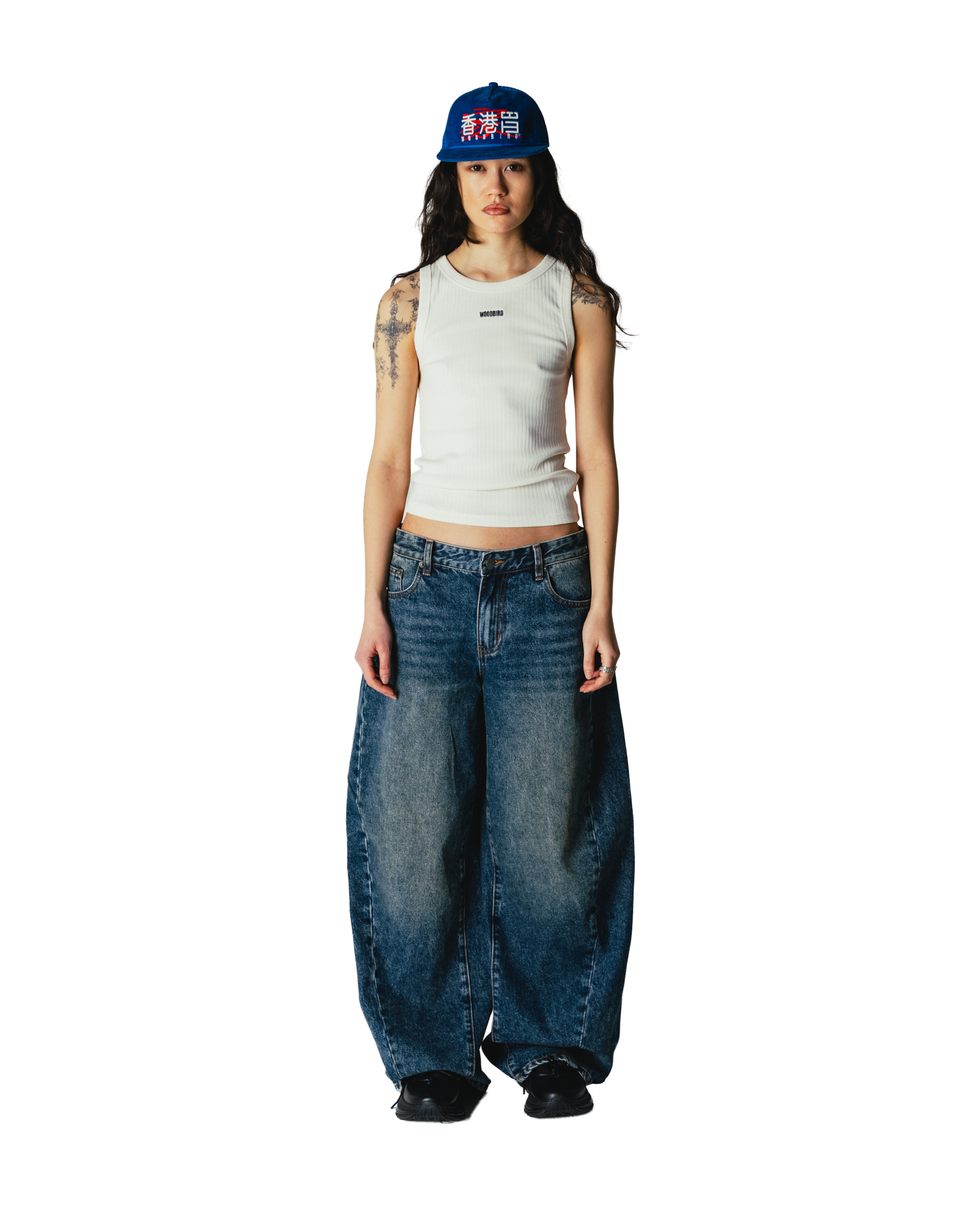 Woodbird Female WBVega twisted Jeans Jeans Blue Vintage