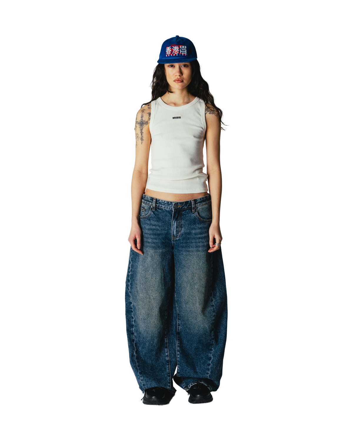 Woodbird Female WBVega twisted Jeans Jeans Blue Vintage