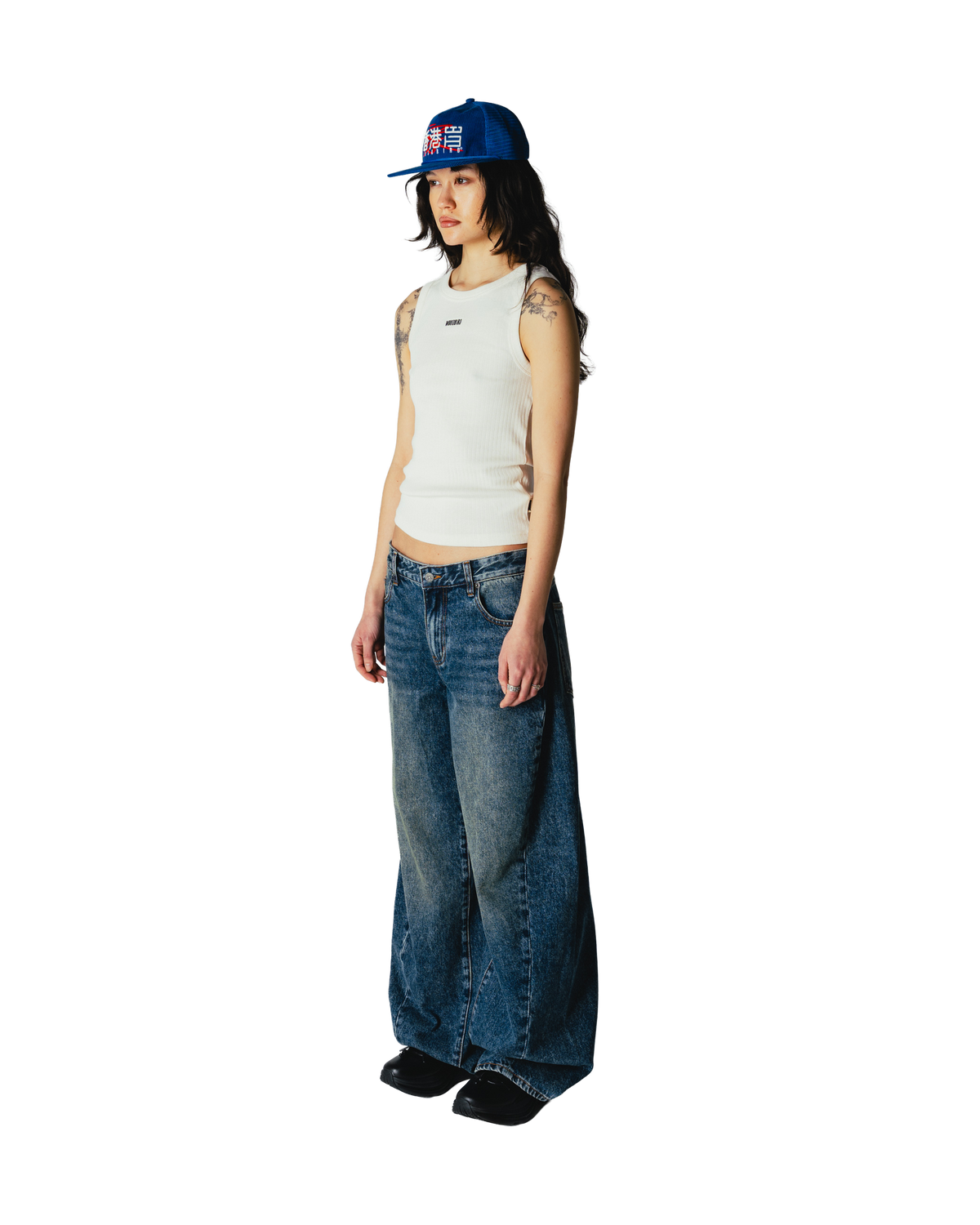 Woodbird Female WBVega twisted Jeans Jeans Blue Vintage