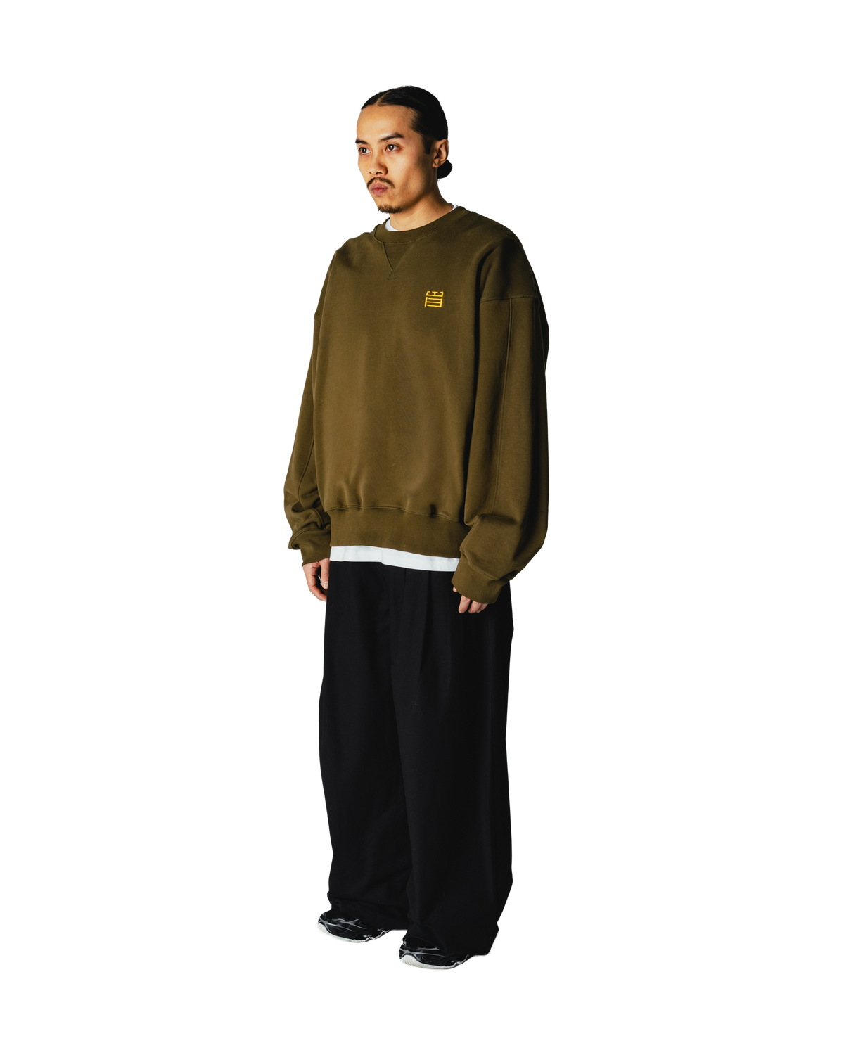 Woodbird WBWake Twist Crew Sweats Dark Olive