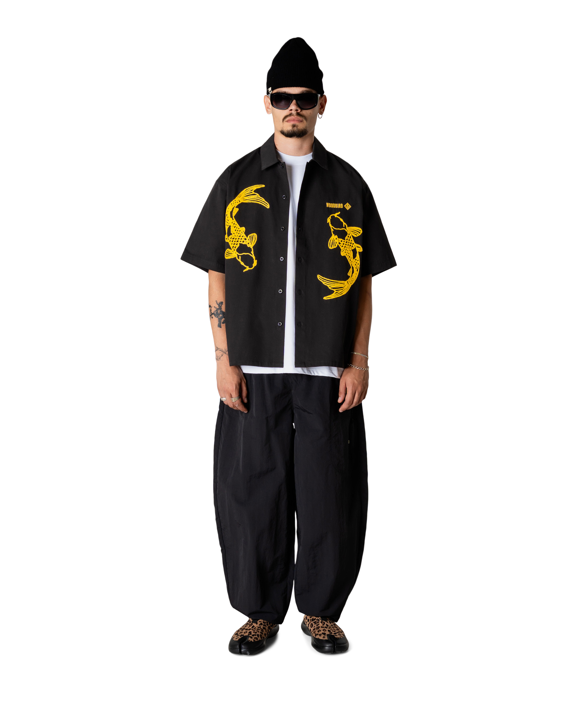Woodbird WBWang Carp Shirt Shirts Black