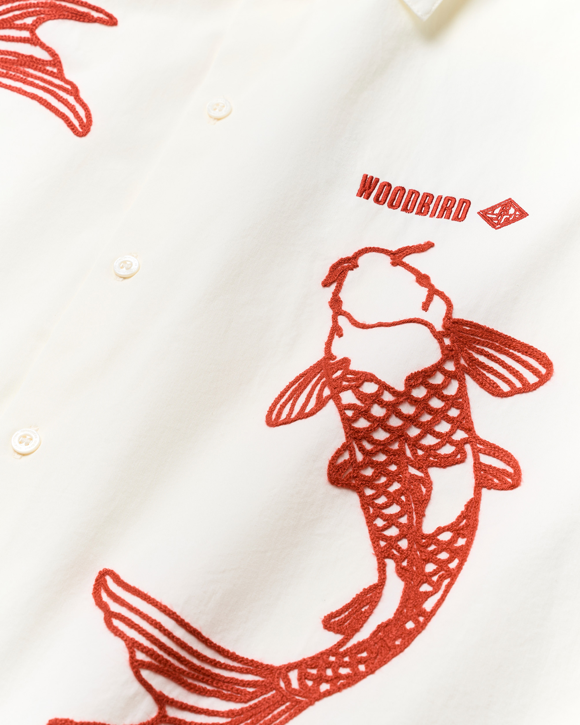 Woodbird WBWang Carp Shirt Shirts Off White