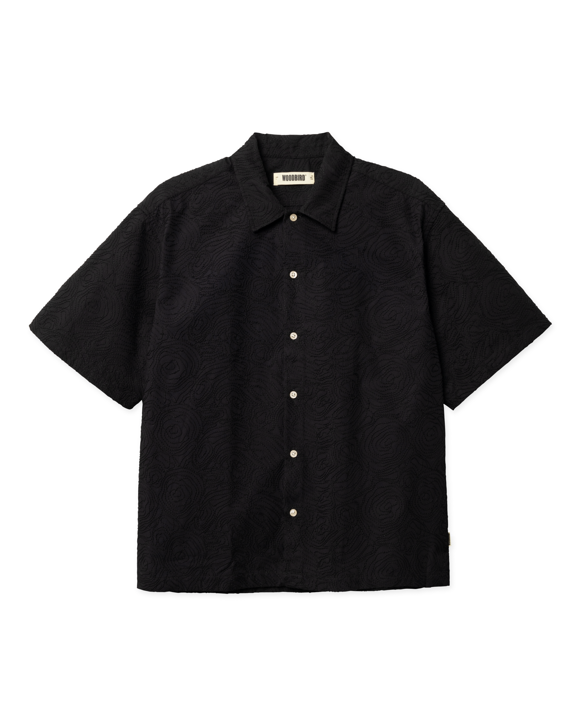 Woodbird WBWang Embroidery Shirt Shirts Black