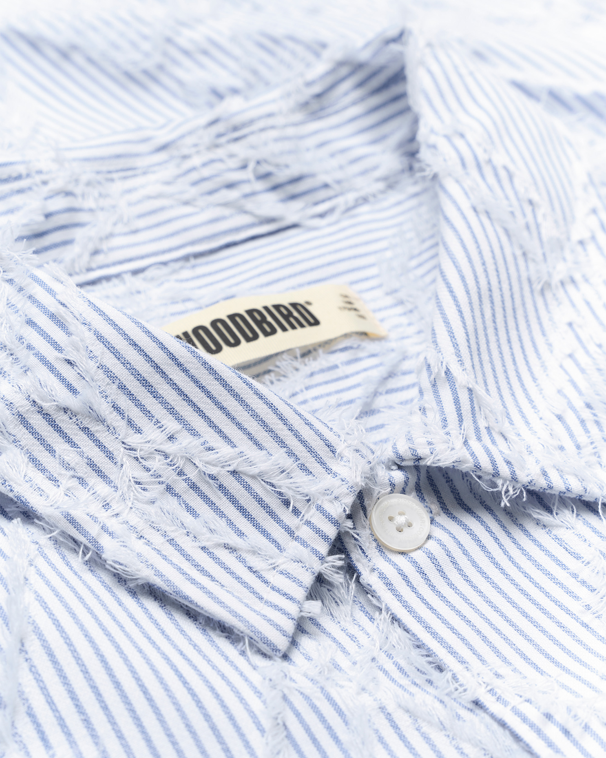 Woodbird WBWang Fil Coupe Shirt Shirts Blue Stripe