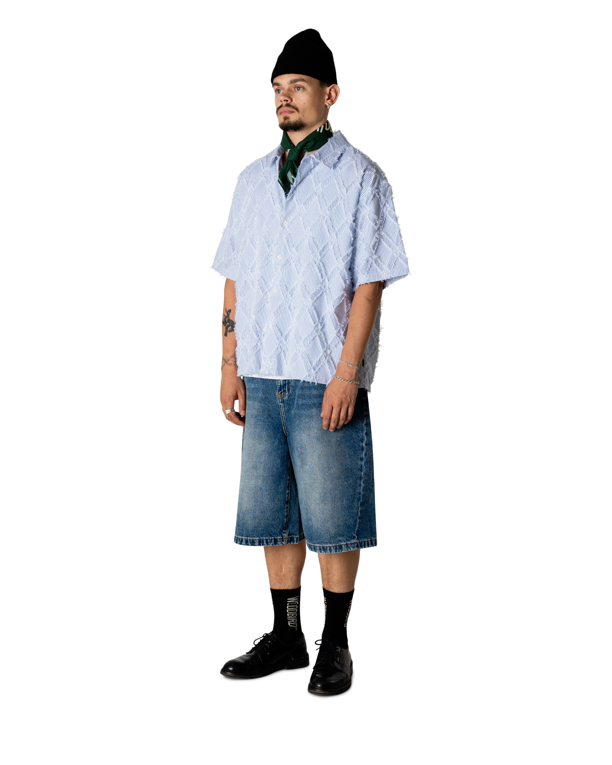Woodbird WBWang Fil Coupe Shirt Shirts Blue Stripe